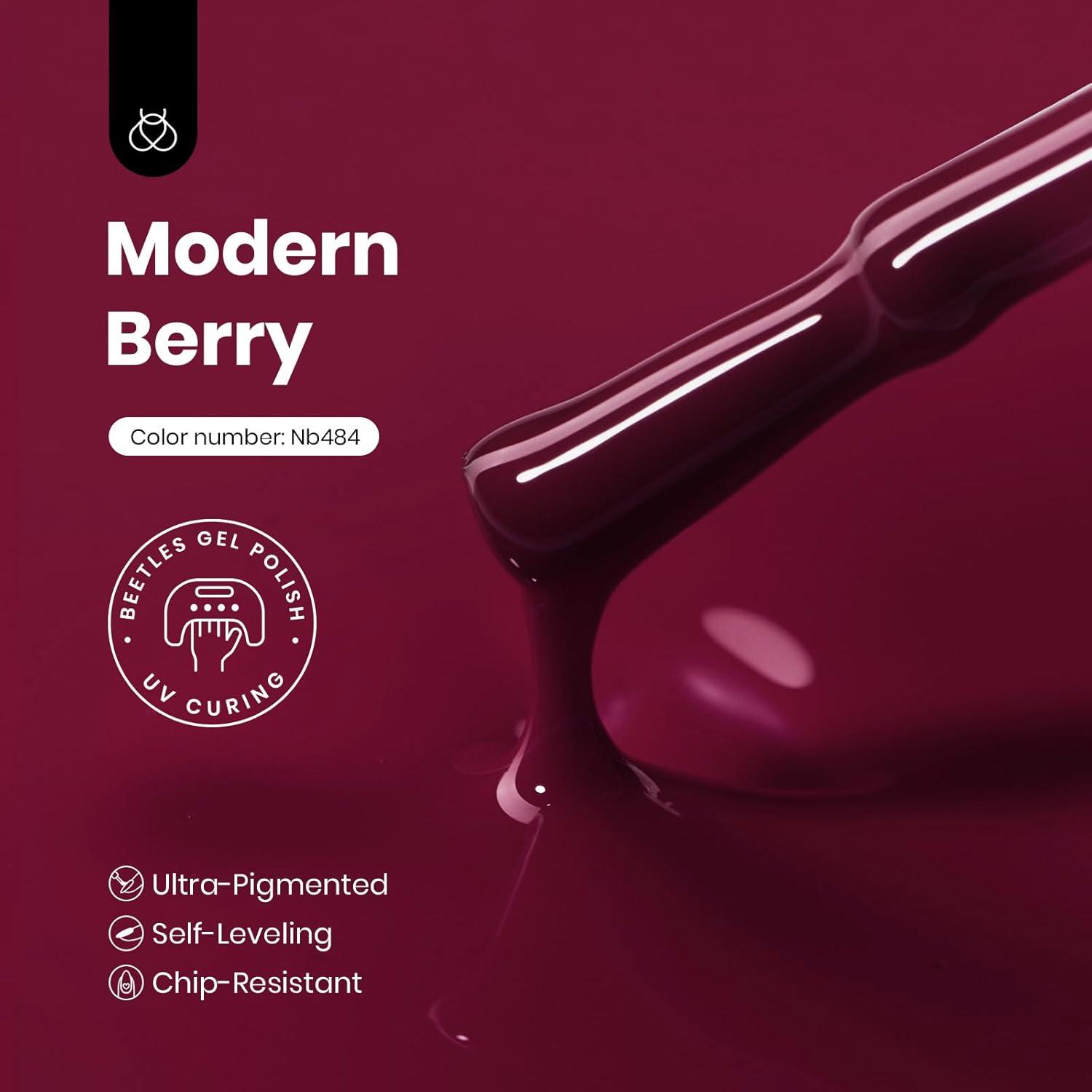 imageBeetles Nude Pink Gel Nail Polish  Misty Rose Jelly Gel Polish Hema Free Natural Nude Pink Nail Polish Nail Concealer Sheer Translucent Effect Soak Off UV Nail Art Manicure Gift for Women 15MLModern Berry