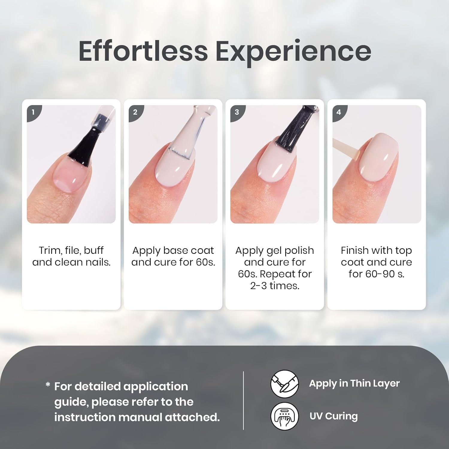 imageBeetles Pearl Gel Nail Polish 6 Colors Shimmer Cat Eye Holographic Glitter Nail Polish Set with Magnet Rainbow Mermaid Swirl Shell Thread Purple Pink Blue Green Velvet Gel Manicure Gifts for WomenSoft Eclipse