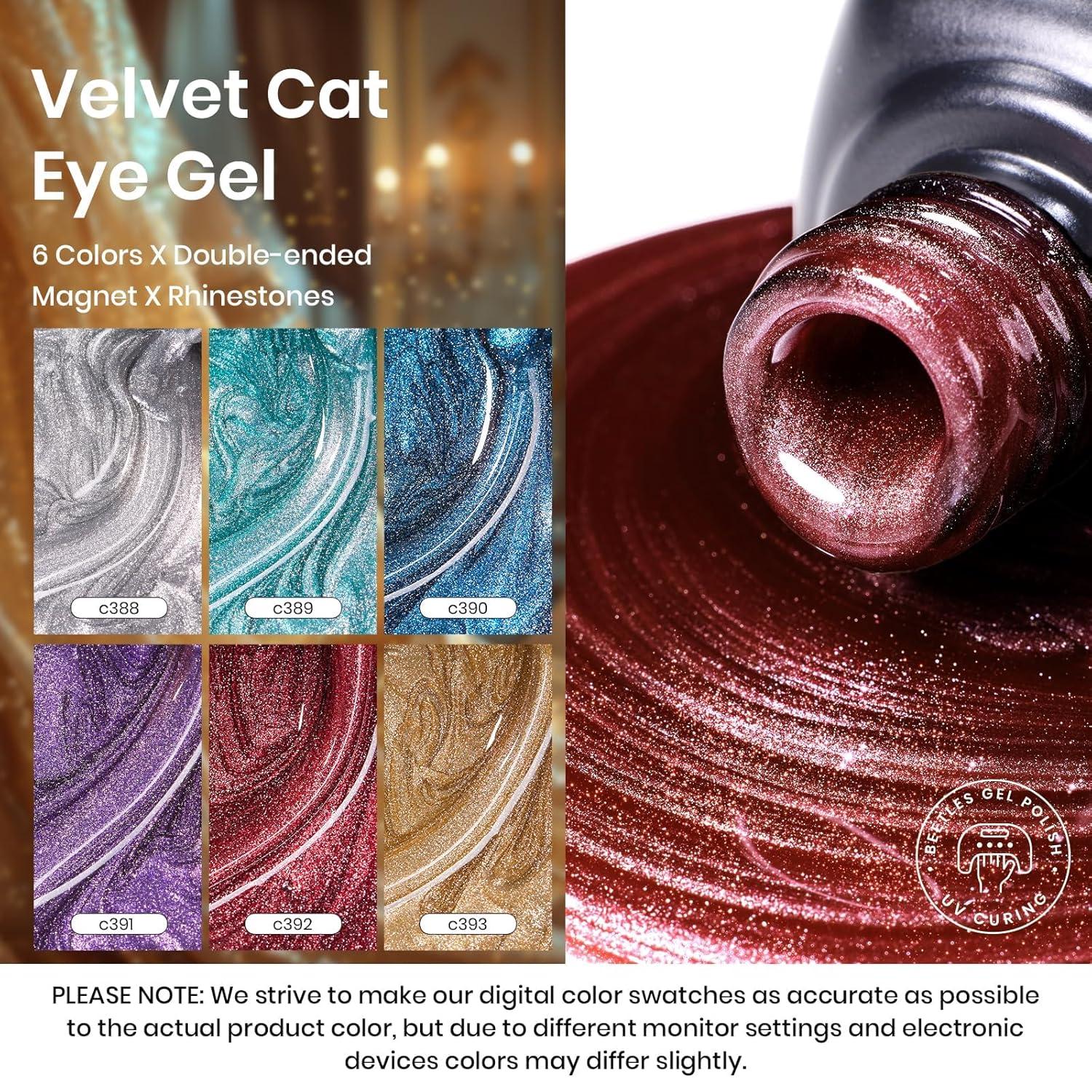 imageBeetles Pearl Gel Nail Polish 6 Colors Shimmer Cat Eye Holographic Glitter Nail Polish Set with Magnet Rainbow Mermaid Swirl Shell Thread Purple Pink Blue Green Velvet Gel Manicure Gifts for Women6 Colors Urban Grace Cat Eye