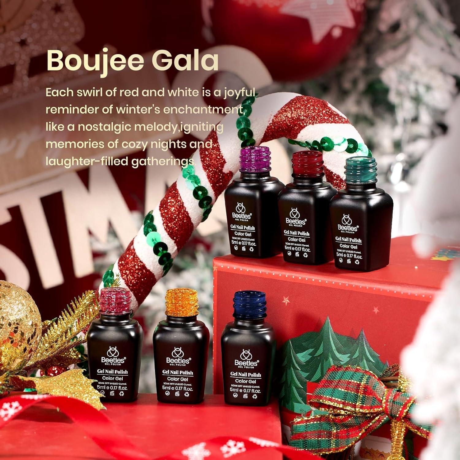 imageBeetles Pearl Gel Nail Polish 6 Colors Shimmer Cat Eye Holographic Glitter Nail Polish Set with Magnet Rainbow Mermaid Swirl Shell Thread Purple Pink Blue Green Velvet Gel Manicure Gifts for Women00Boujee Gala