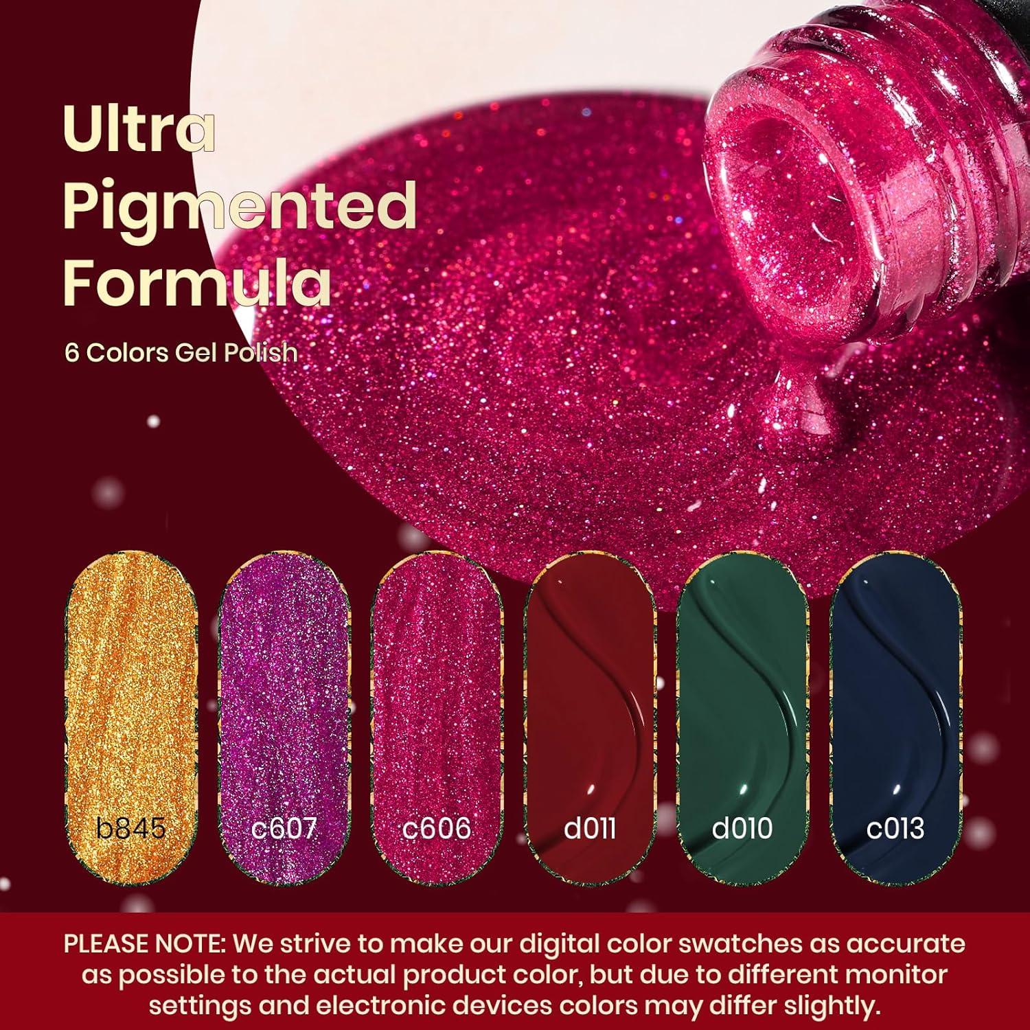 imageBeetles Pearl Gel Nail Polish 6 Colors Shimmer Cat Eye Holographic Glitter Nail Polish Set with Magnet Rainbow Mermaid Swirl Shell Thread Purple Pink Blue Green Velvet Gel Manicure Gifts for Women00Boujee Gala