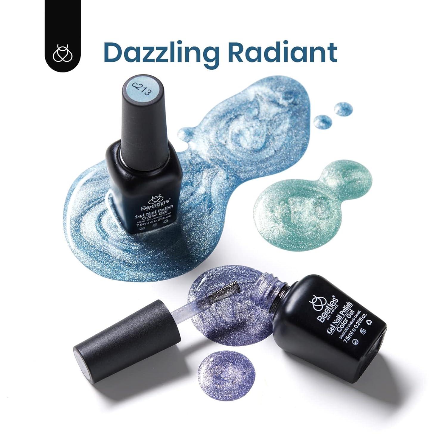 imageBeetles Pearl Gel Nail Polish 6 Colors Shimmer Cat Eye Holographic Glitter Nail Polish Set with Magnet Rainbow Mermaid Swirl Shell Thread Purple Pink Blue Green Velvet Gel Manicure Gifts for Women0Romantic Galaxy