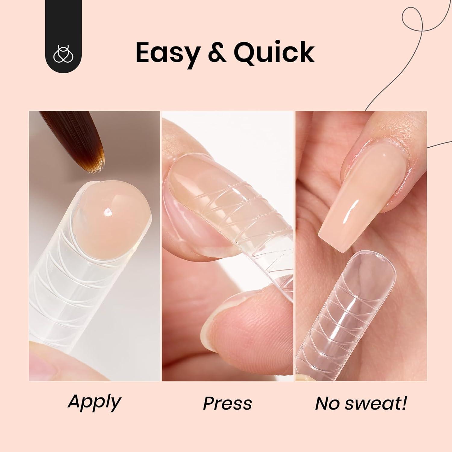 imageBeetles Poly Nail Gel Kit  6 Colors Jelly Nude Extension Kit with Slip Solution Builder Nail Enhancement for Beginner ampamp Professional Long Lasting DIY Home Christmas Gift for Women UV ampamp LED NeededGentle Whisper