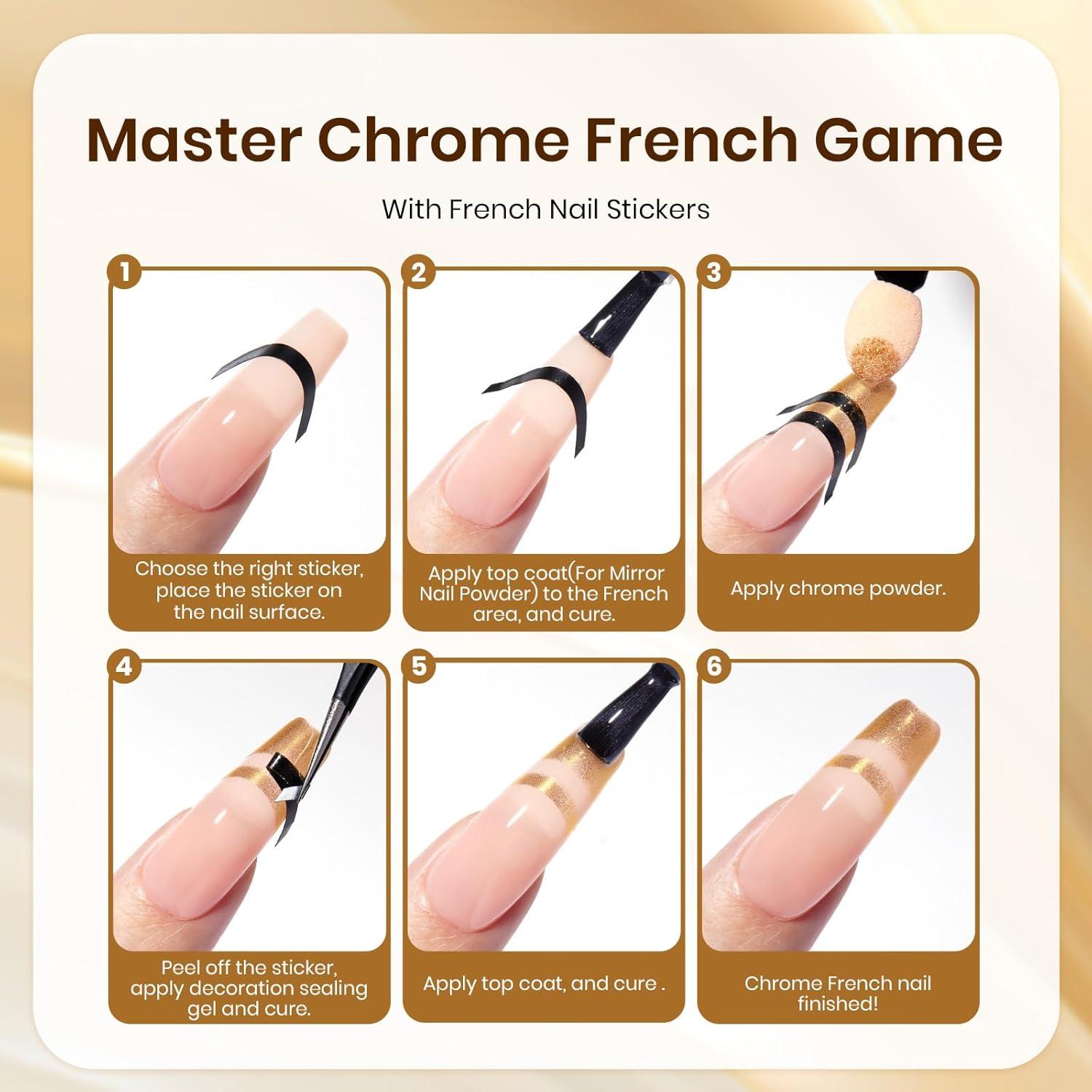 imageBeetles Poly Nail Gel Kit  6 Colors Jelly Nude Extension Kit with Slip Solution Builder Nail Enhancement for Beginner ampamp Professional Long Lasting DIY Home Christmas Gift for Women UV ampamp LED NeededChrome Blade