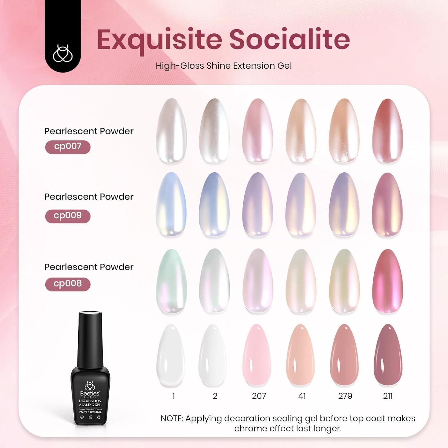 imageBeetles Poly Nail Gel Kit  6 Colors Jelly Nude Extension Kit with Slip Solution Builder Nail Enhancement for Beginner ampamp Professional Long Lasting DIY Home Christmas Gift for Women UV ampamp LED NeededExquisite Socialite