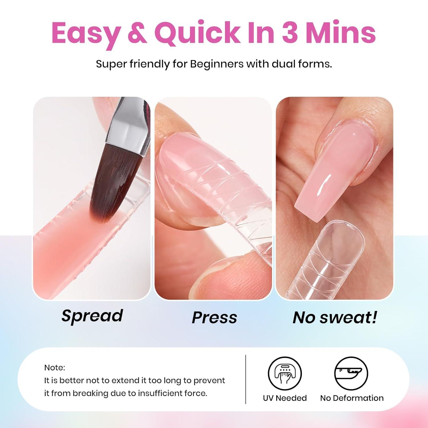 imageBeetles Poly Nail Gel Kit  6 Colors Jelly Nude Extension Kit with Slip Solution Builder Nail Enhancement for Beginner ampamp Professional Long Lasting DIY Home Christmas Gift for Women UV ampamp LED NeededSpring Fairytale