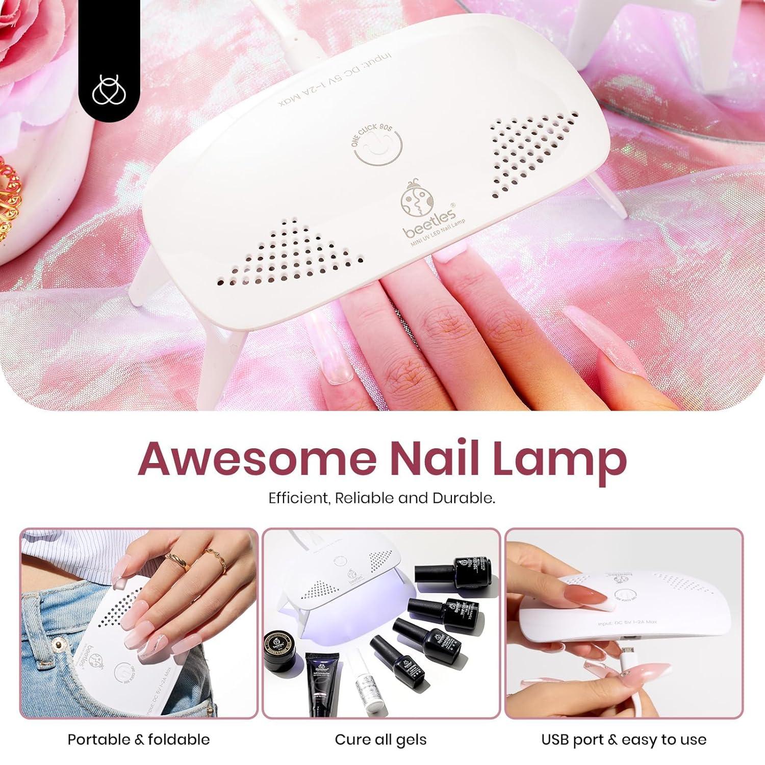 imageBeetles Poly Nail Gel Kit  6 Colors Jelly Nude Extension Kit with Slip Solution Builder Nail Enhancement for Beginner ampamp Professional Long Lasting DIY Home Christmas Gift for Women UV ampamp LED NeededExquisite Socialite