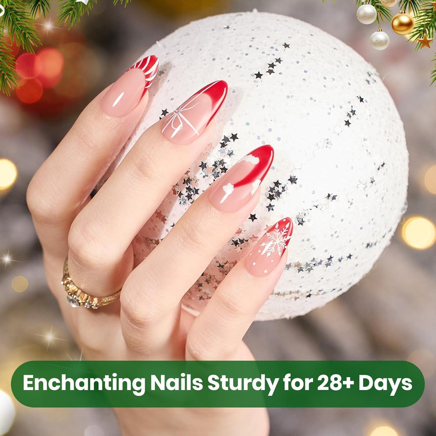 imageBeetles Rubber Base Gel Nail Polish  Christmas Limited 6 Colors Nude Gel Polish Pink Peach Neutral Sheer Base Colors for French Nail Tips Flexible U V LED Soak Off DIY Home Manicure Winter Gifts