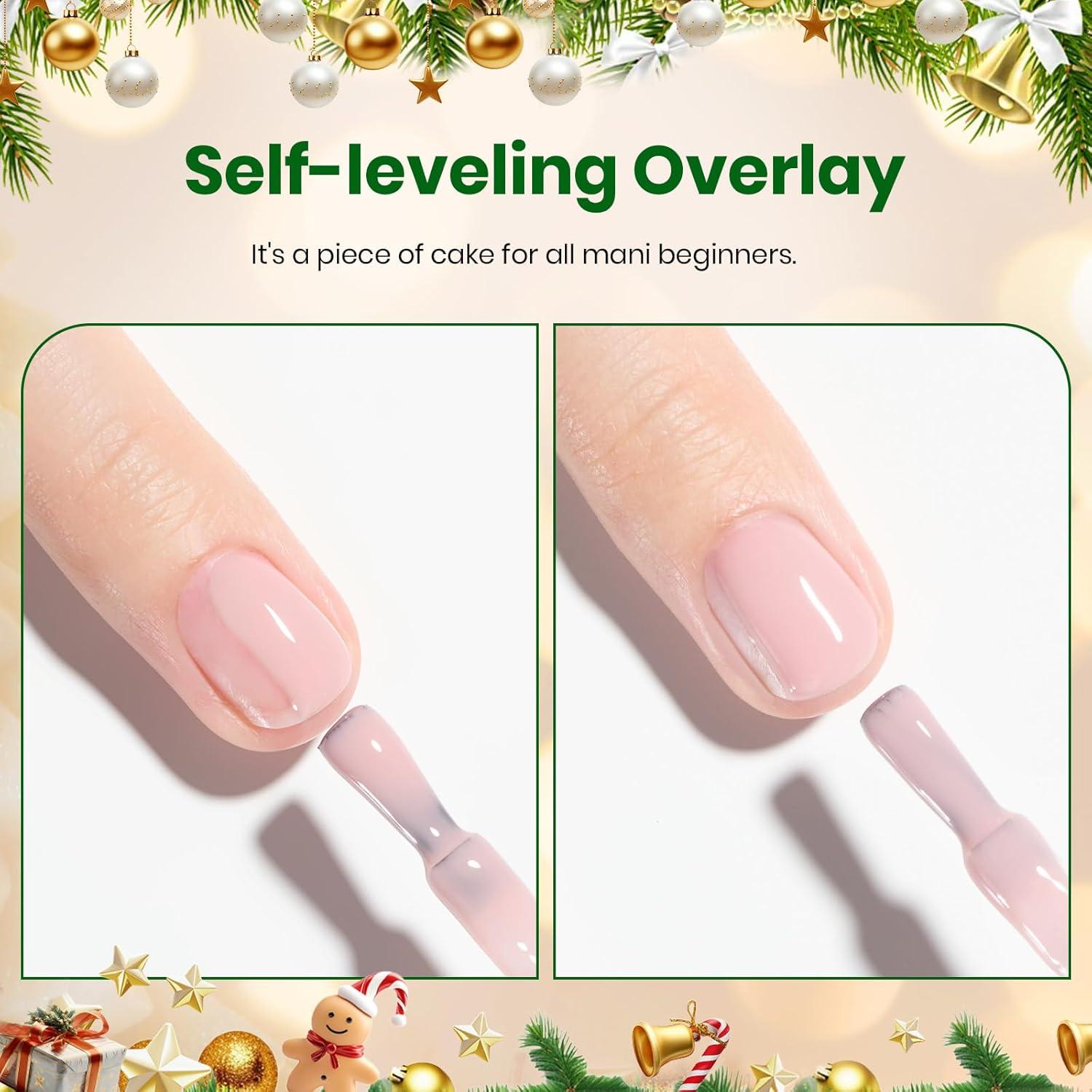 imageBeetles Rubber Base Gel Nail Polish  Christmas Limited 6 Colors Nude Gel Polish Pink Peach Neutral Sheer Base Colors for French Nail Tips Flexible U V LED Soak Off DIY Home Manicure Winter Gifts