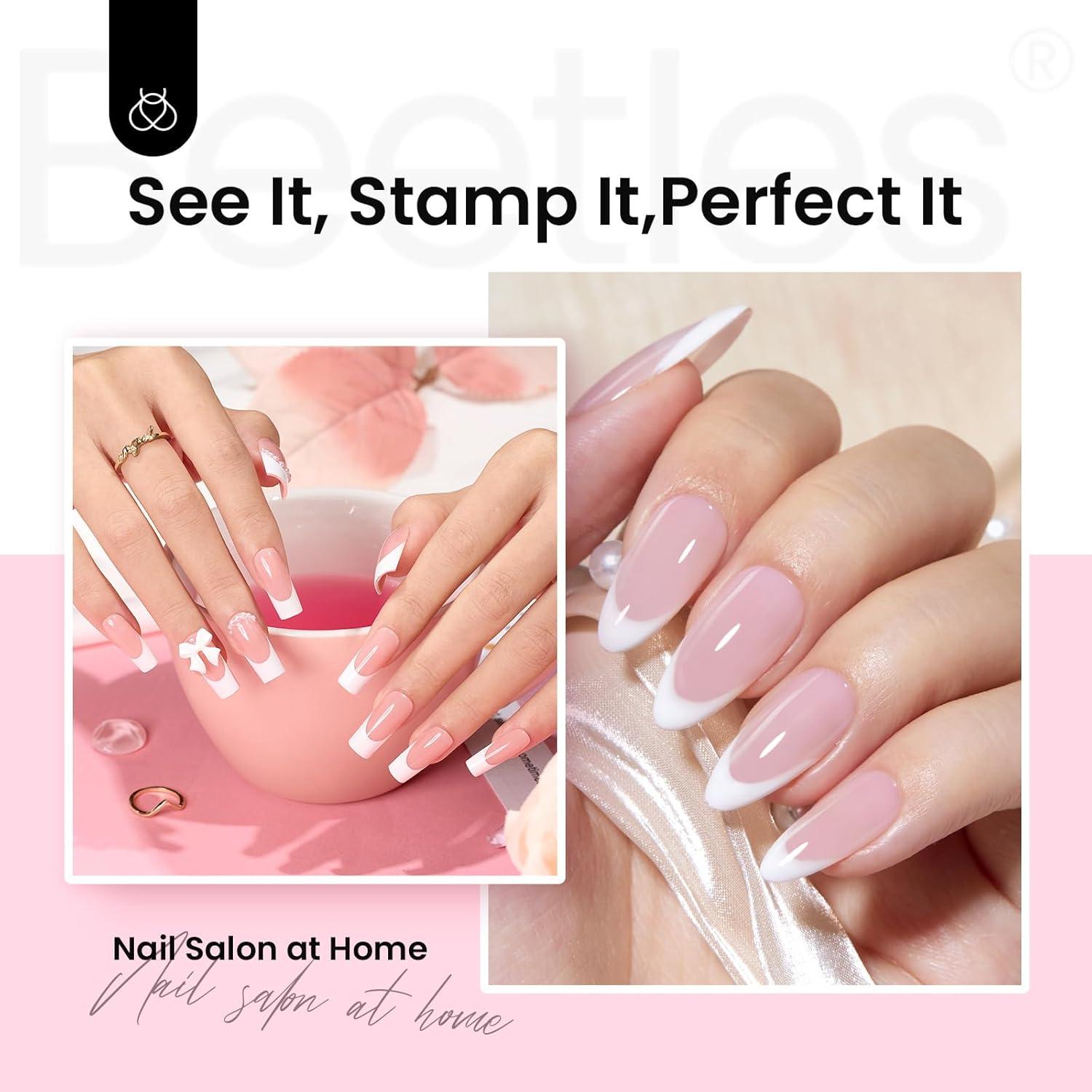 imageBeetles Summer Gel Liner Nail Polish Set  6 Neon Gel Nail Polish Colors Hot Pink Orange Blue Yellow Paint for Nails Built Thin Brush in Bottle Soak off Uv LED Lamp Nails ArtNail Stamp