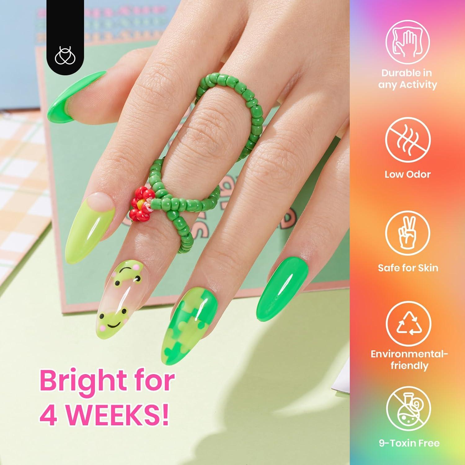 imageBeetles Summer Gel Liner Nail Polish Set  6 Neon Gel Nail Polish Colors Hot Pink Orange Blue Yellow Paint for Nails Built Thin Brush in Bottle Soak off Uv LED Lamp Nails ArtColors Room