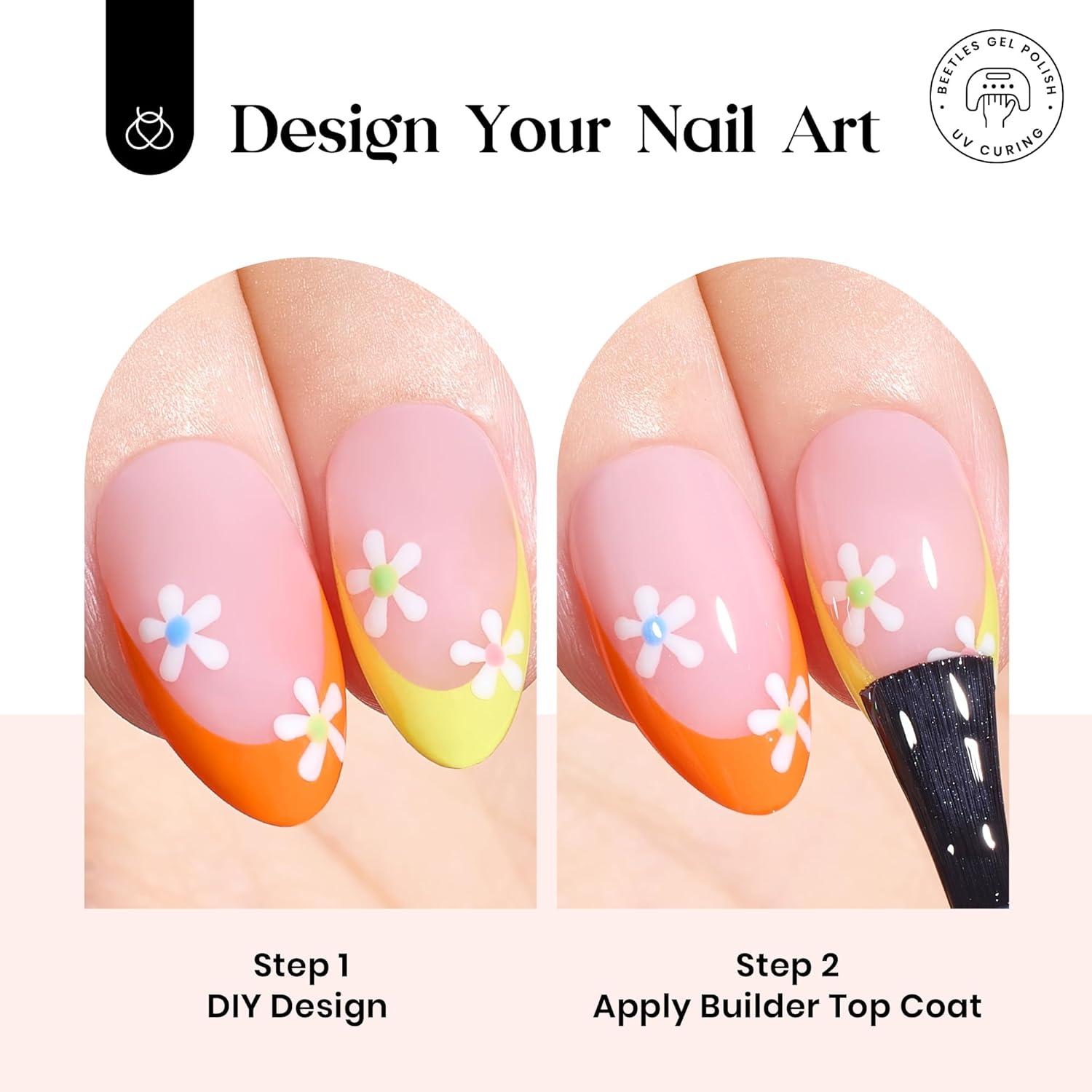 imageBeetles X Press Plus Gel Nails Kit  Christmas Glitz  7 Desgin Christmas Press On Nails Short Square  224Pcs 16 Sizes AllinOne Kit With Nail GlueRemoverBuilder Top CoatNail Lamp Gift6S AlmondConfetti French Kit