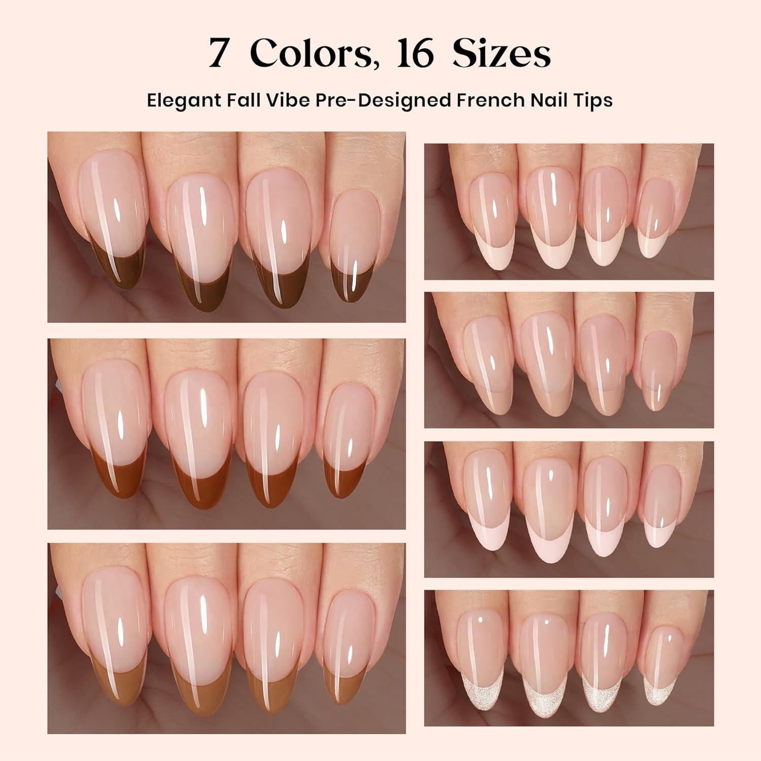 imageBeetles X Press Plus Gel Nails Kit  Christmas Glitz  7 Desgin Christmas Press On Nails Short Square  224Pcs 16 Sizes AllinOne Kit With Nail GlueRemoverBuilder Top CoatNail Lamp Gift4M AlmondCappuccino Mousse French