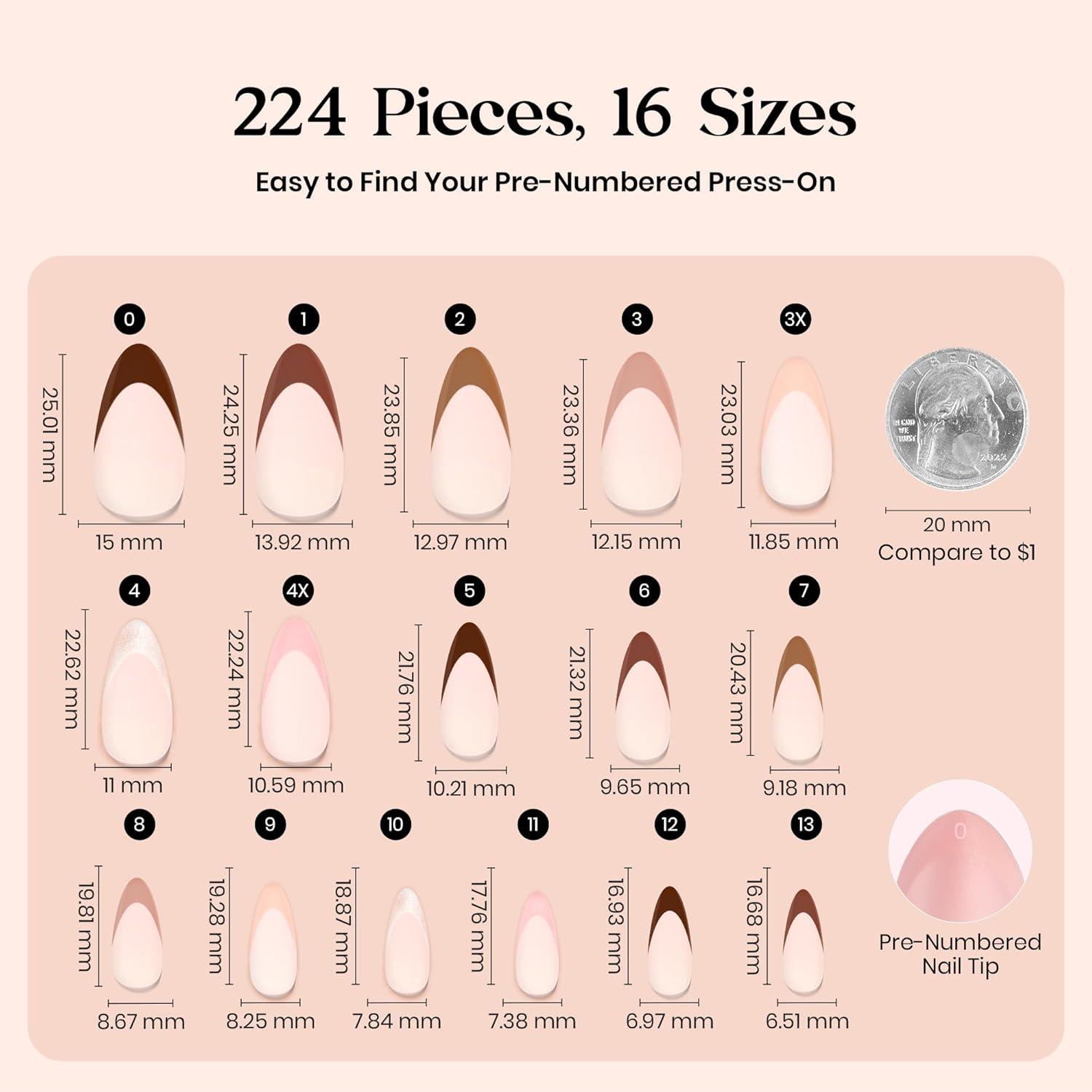 imageBeetles X Press Plus Gel Nails Kit  Christmas Glitz  7 Desgin Christmas Press On Nails Short Square  224Pcs 16 Sizes AllinOne Kit With Nail GlueRemoverBuilder Top CoatNail Lamp Gift4M AlmondCappuccino Mousse French