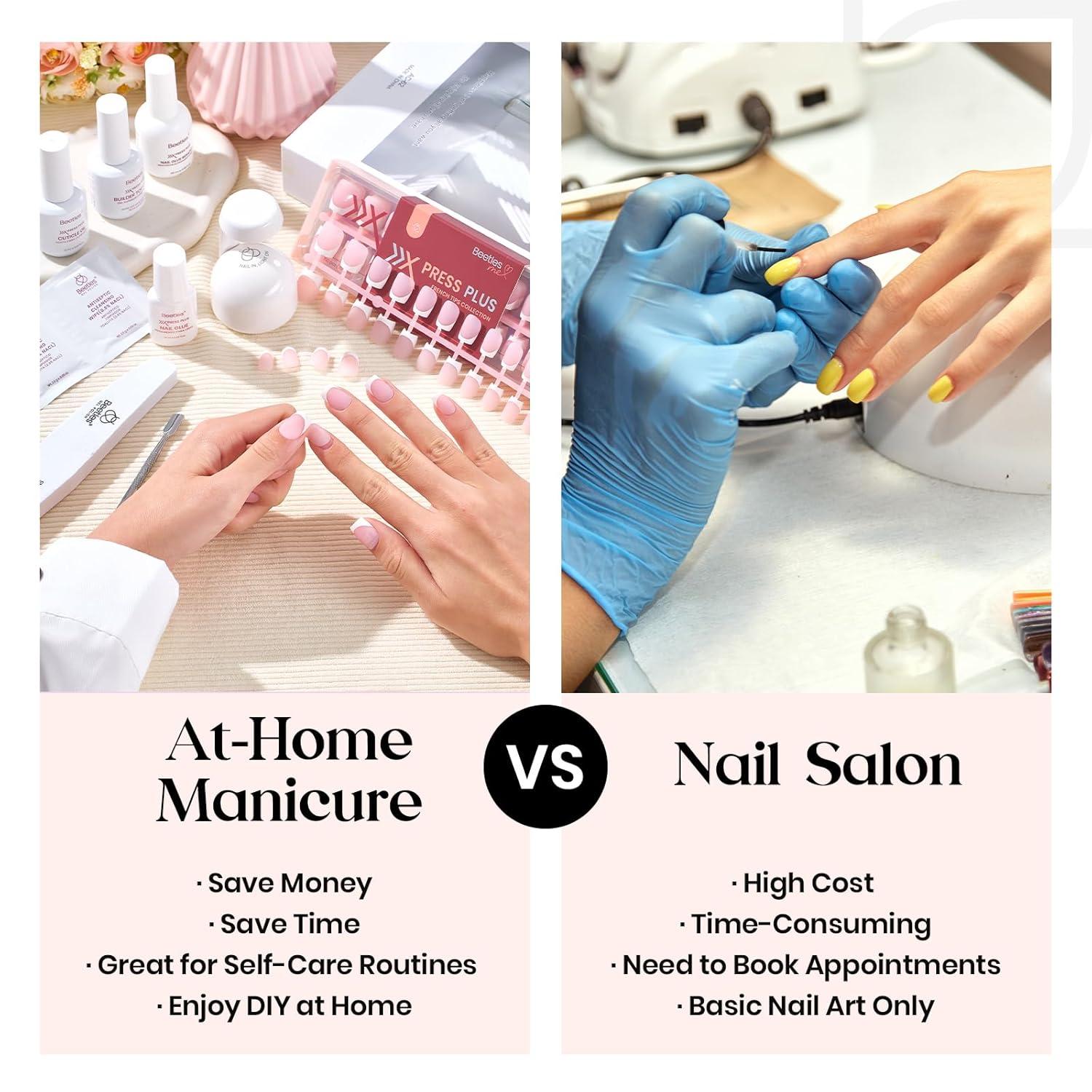 imageBeetles X Press Plus Red French Tip Nails  Crimson French  5 Colors Christmas Press On Nails Short Square  16 Sizes 160 Pcs Natural Salon Quality For Fall Nails6S AlmondConfetti French Kit