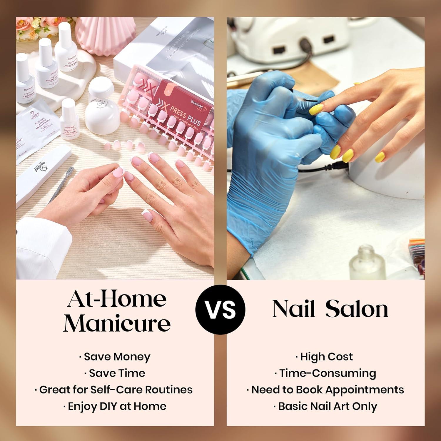 imageBeetles X Press Plus Red French Tip Nails  Crimson French  5 Colors Christmas Press On Nails Short Square  16 Sizes 160 Pcs Natural Salon Quality For Fall Nails5S SquareMocca Mousse French Kit