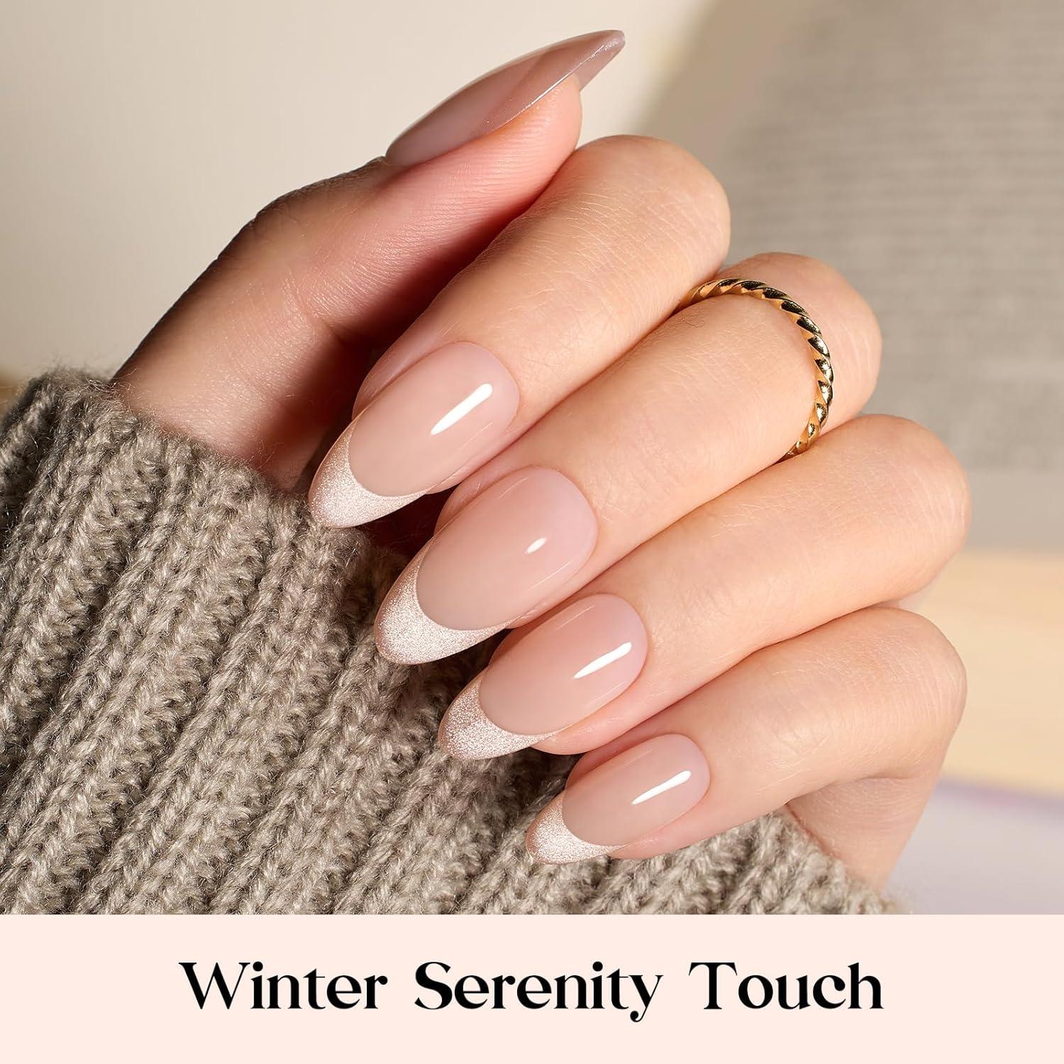 imageBeetles X Press Plus Red French Tip Nails  Crimson French  5 Colors Christmas Press On Nails Short Square  16 Sizes 160 Pcs Natural Salon Quality For Fall Nails4M AlmondCappuccino Mousse French