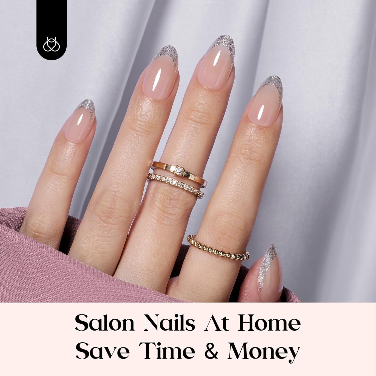 imageBeetles X Press Plus Red French Tip Nails  Crimson French  5 Colors Christmas Press On Nails Short Square  16 Sizes 160 Pcs Natural Salon Quality For Fall Nails9S AlmondFiesta French Kit