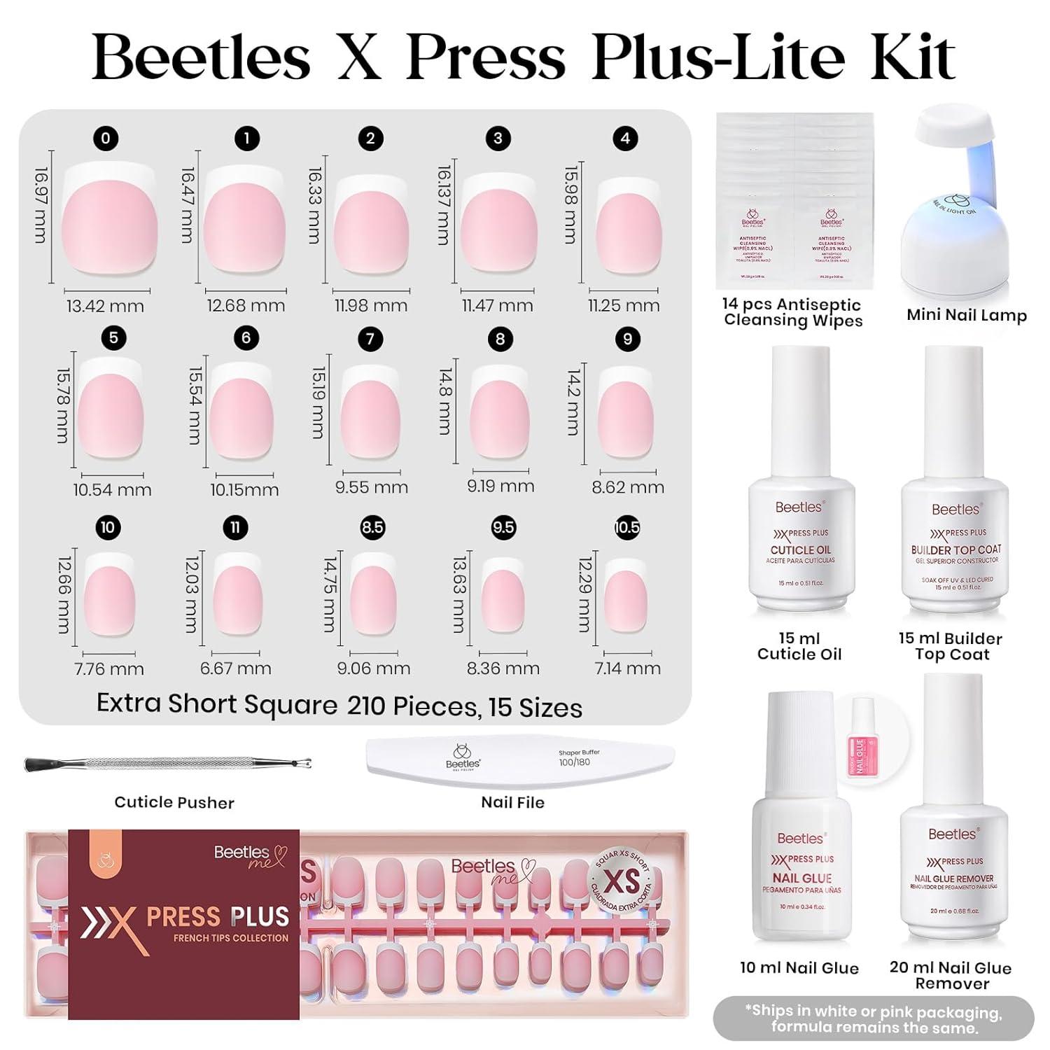 imageBeetles X Press Plus on Nails Kit Summer Pretty Box with Picnic Basket AllinOne Summer French Tips Press on Nails Kit with Nail Gels and Tools Best Gift for Girls Women2025 Limited Edition6Beetles X Press Kit6