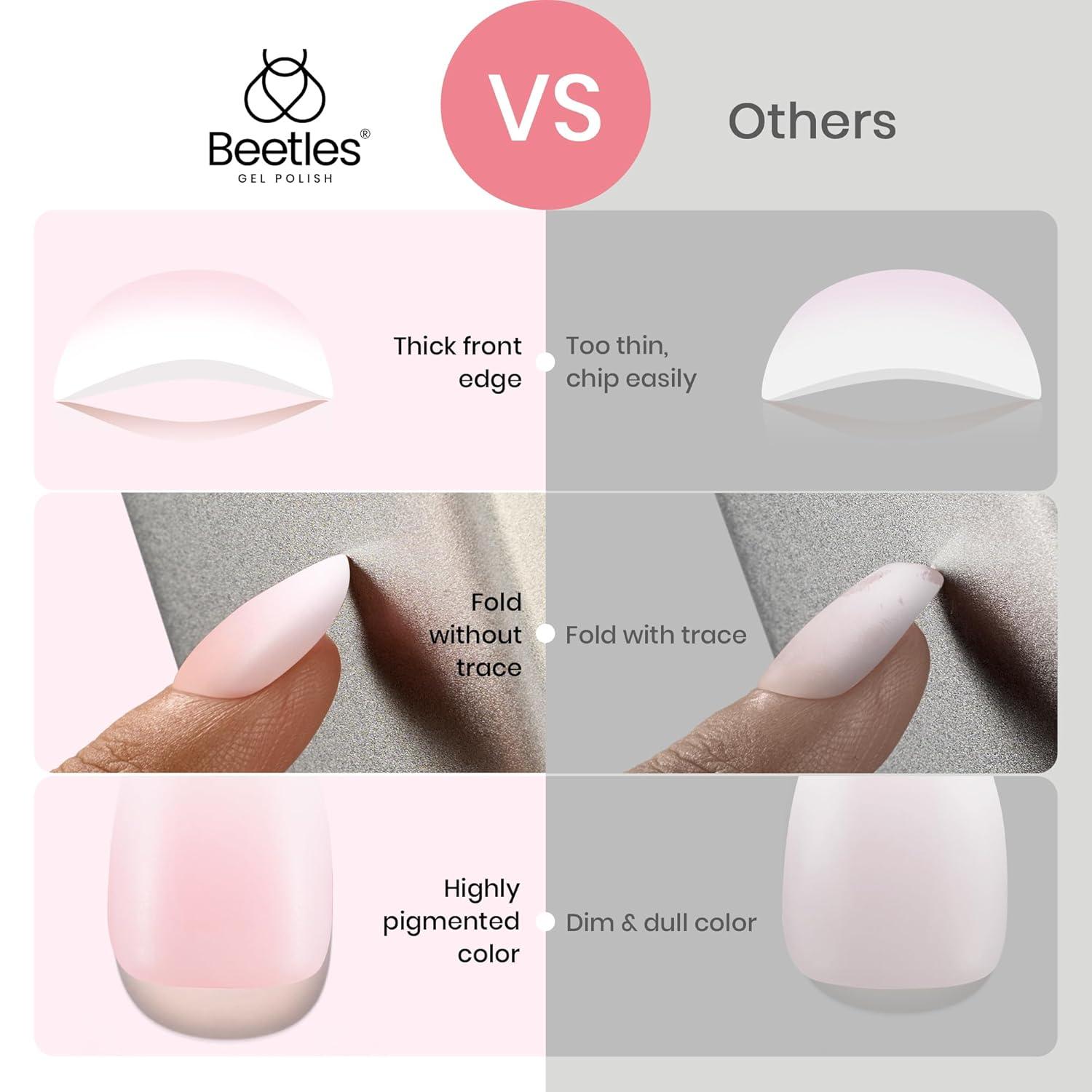 imageBeetles X Press Plus on Nails Kit Summer Pretty Box with Picnic Basket AllinOne Summer French Tips Press on Nails Kit with Nail Gels and Tools Best Gift for Girls Women2025 Limited EditionBShort Almond Ombre