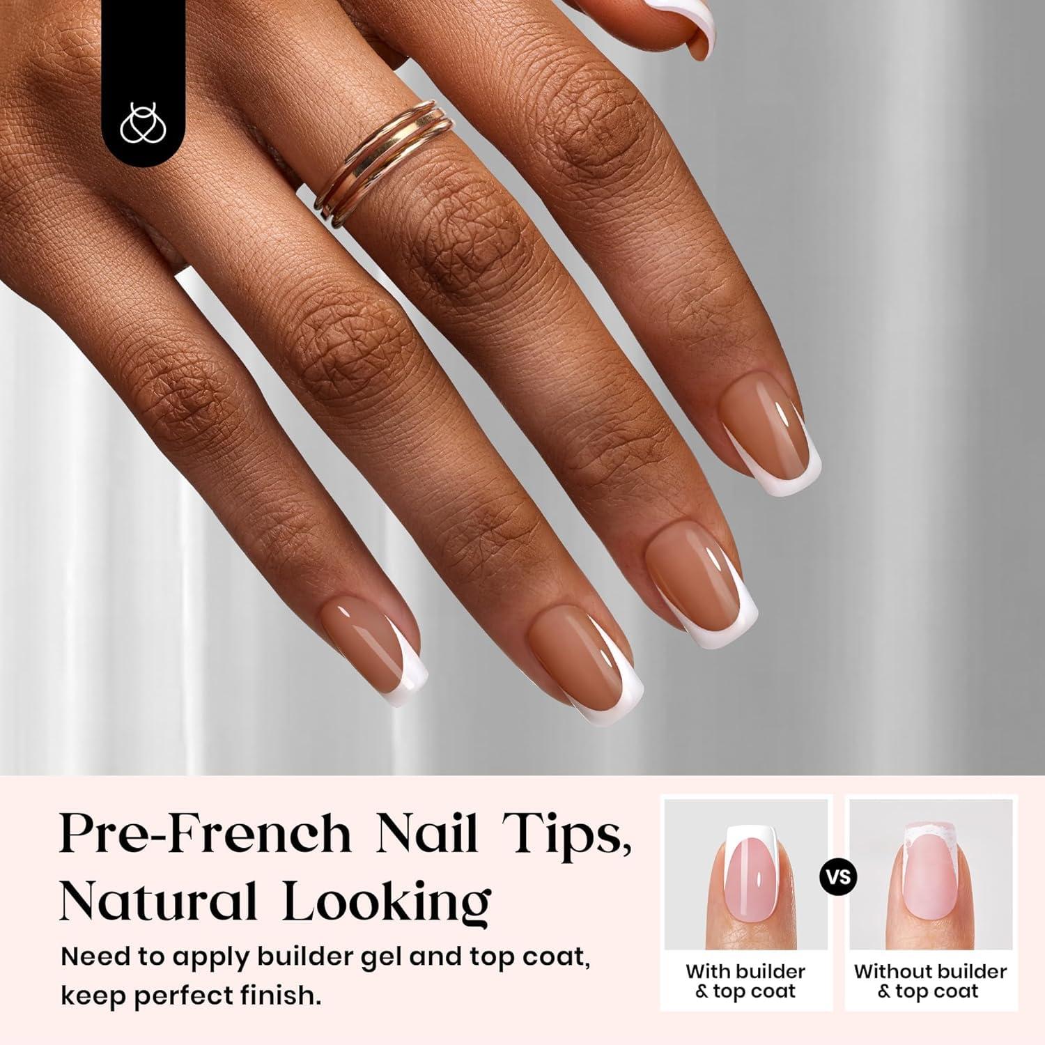 imageBeetles X Press Plus on Nails Kit Summer Pretty Box with Picnic Basket AllinOne Summer French Tips Press on Nails Kit with Nail Gels and Tools Best Gift for Girls Women2025 Limited EditionDShort Squaval