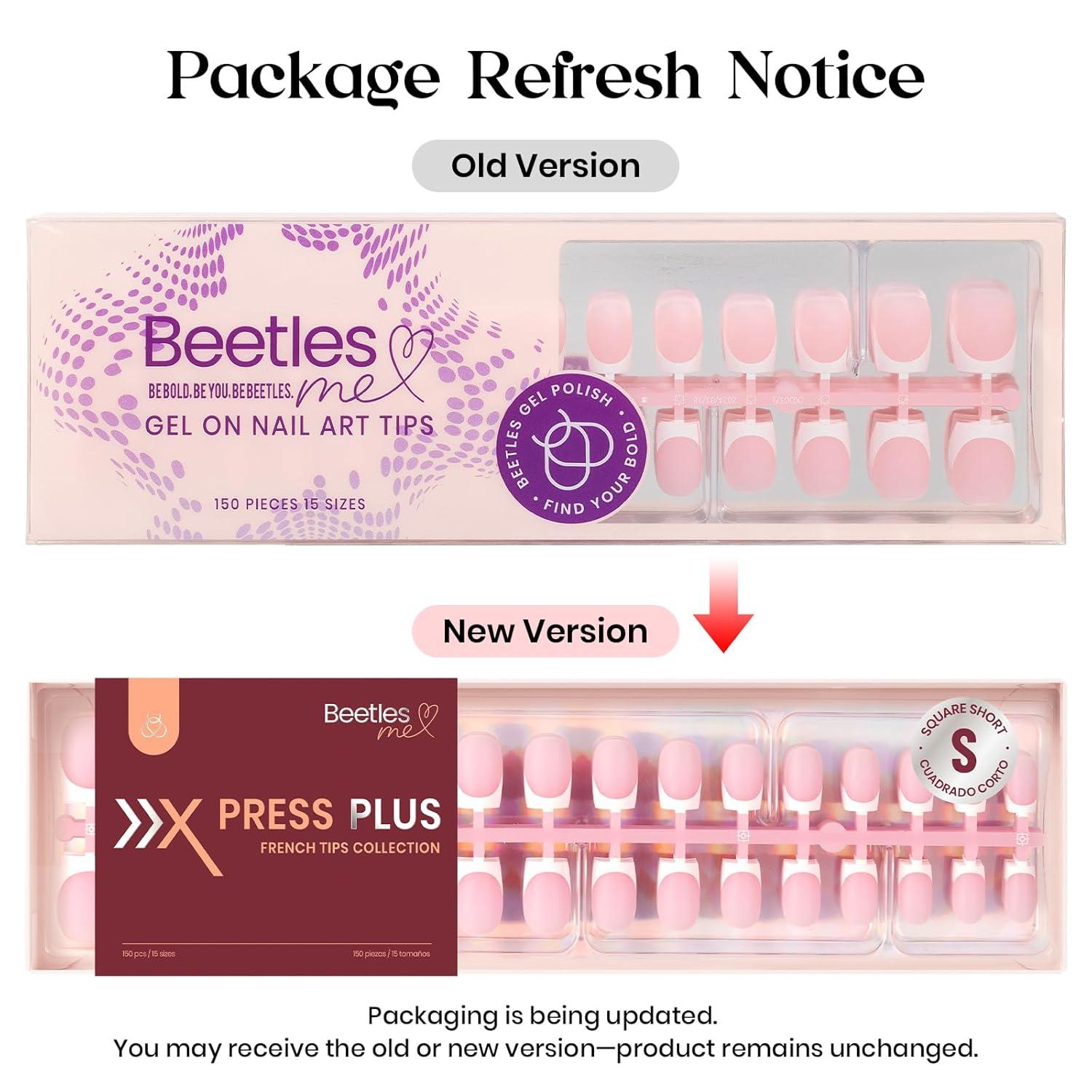 imageBeetles X Press Plus on Nails Kit Summer Pretty Box with Picnic Basket AllinOne Summer French Tips Press on Nails Kit with Nail Gels and Tools Best Gift for Girls Women2025 Limited EditionAShort Square