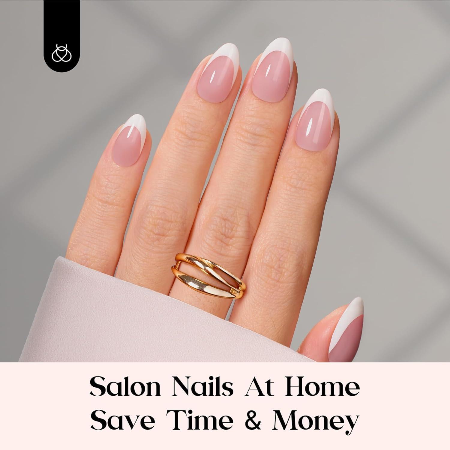 imageBeetles X Press Plus on Nails Kit Summer Pretty Box with Picnic Basket AllinOne Summer French Tips Press on Nails Kit with Nail Gels and Tools Best Gift for Girls Women2025 Limited EditionBShort Almond