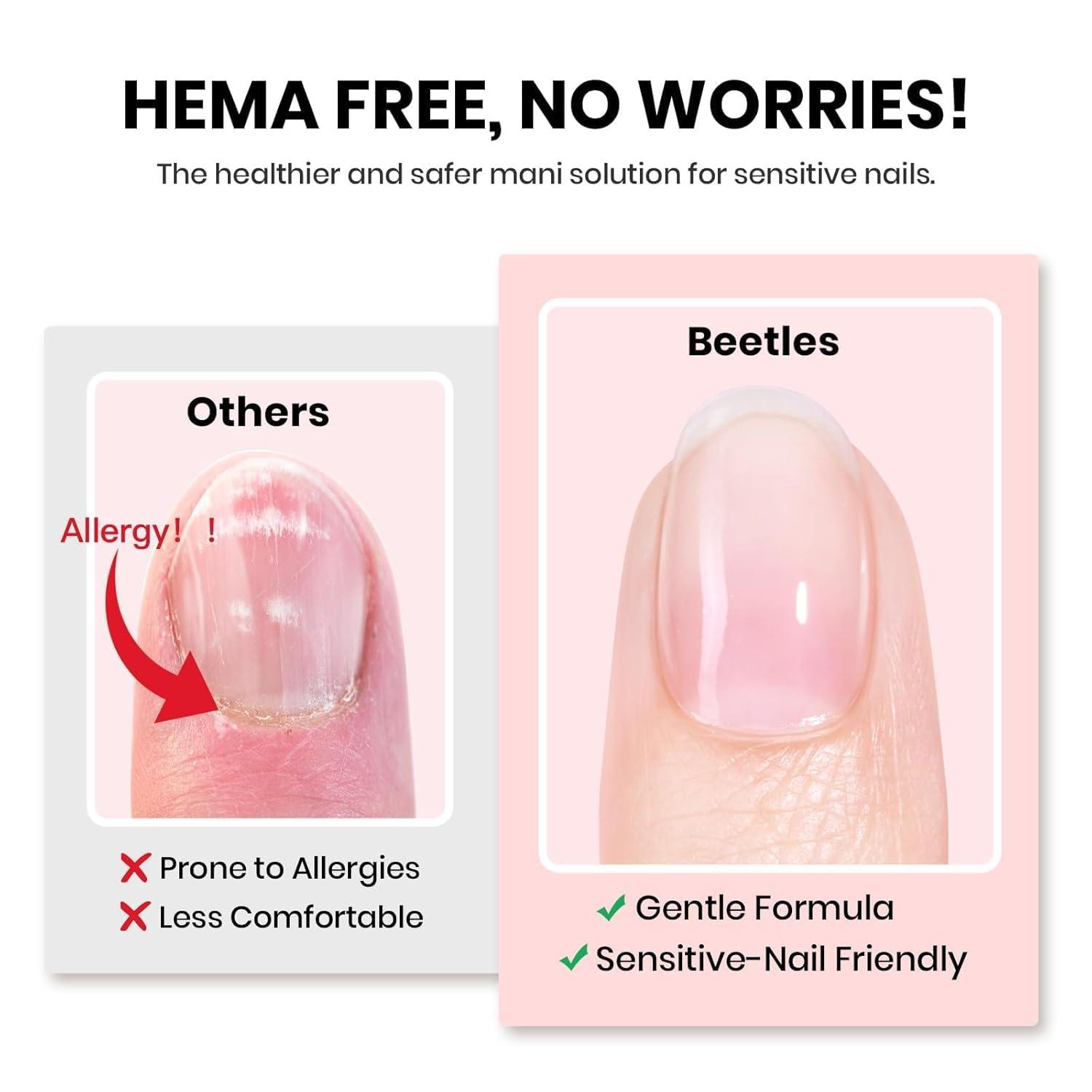 imageBeetles X Press Plus on Nails Kit Summer Pretty Box with Picnic Basket AllinOne Summer French Tips Press on Nails Kit with Nail Gels and Tools Best Gift for Girls Women2025 Limited EditionZHEMAFree Nail Glue  Top Coat