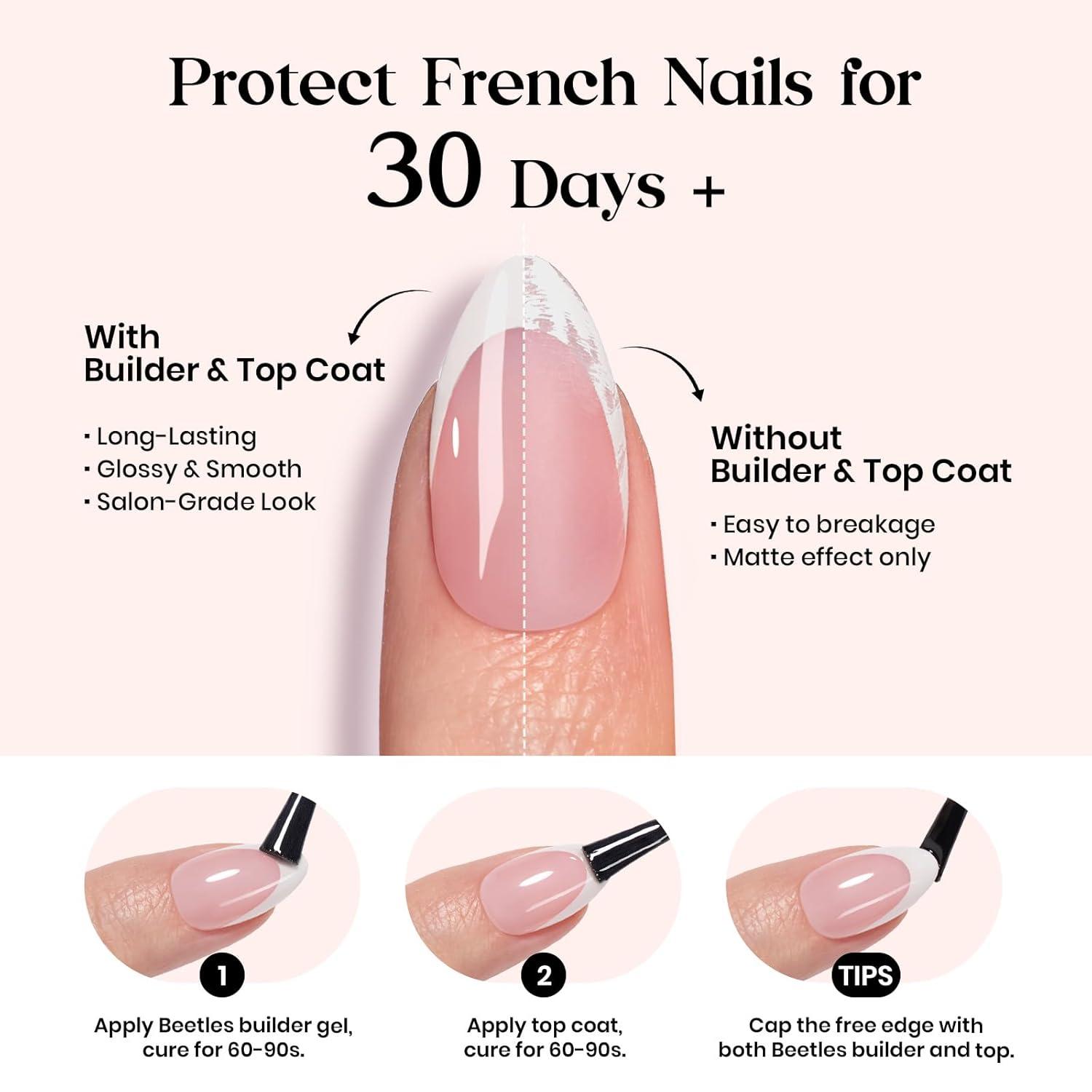 imageBeetles X Press Plus on Nails Kit Summer Pretty Box with Picnic Basket AllinOne Summer French Tips Press on Nails Kit with Nail Gels and Tools Best Gift for Girls Women2025 Limited EditionBErtra Short Almond