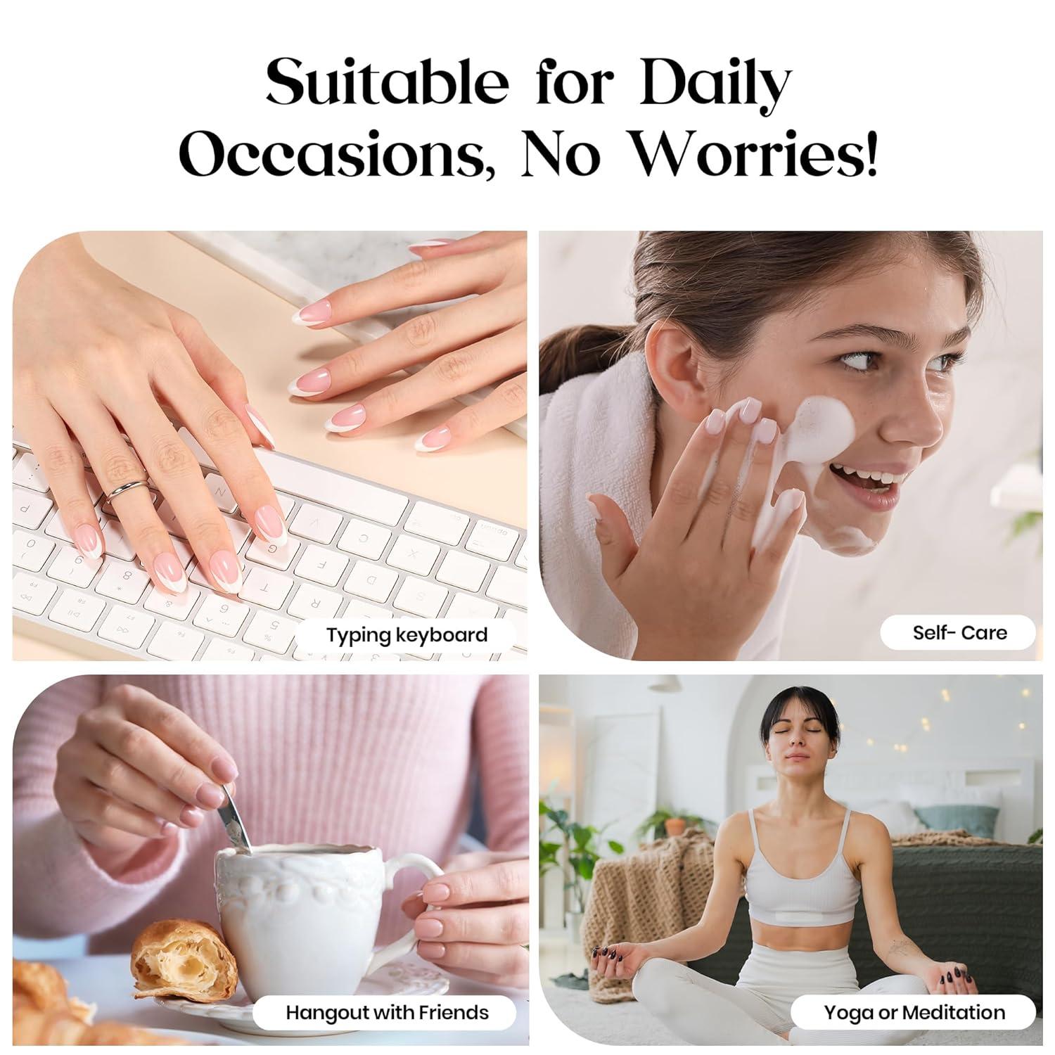 imageBeetles X Press Plus on Nails Kit Summer Pretty Box with Picnic Basket AllinOne Summer French Tips Press on Nails Kit with Nail Gels and Tools Best Gift for Girls Women2025 Limited EditionBErtra Short Almond