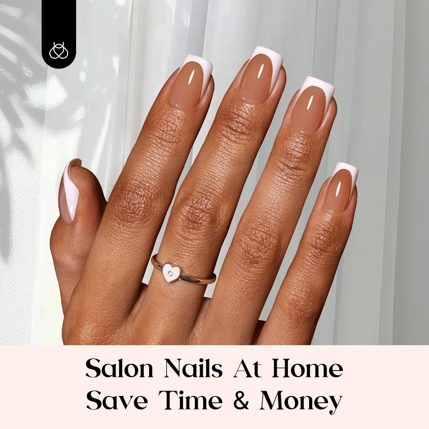 imageBeetles X Press Plus on Nails Kit Summer Pretty Box with Picnic Basket AllinOne Summer French Tips Press on Nails Kit with Nail Gels and Tools Best Gift for Girls Women2025 Limited EditionDShort Squaval