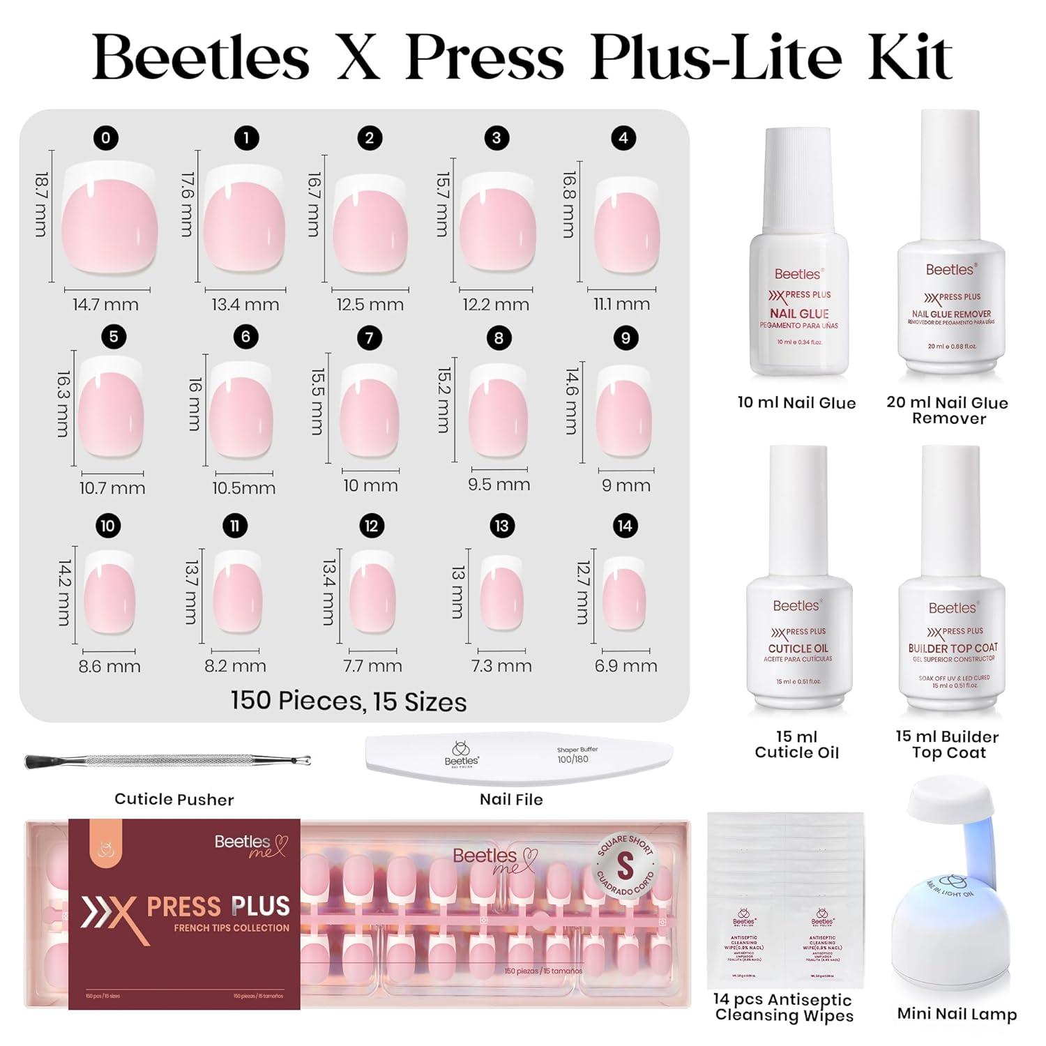 imageBeetles X Press Plus on Nails Kit Summer Pretty Box with Picnic Basket AllinOne Summer French Tips Press on Nails Kit with Nail Gels and Tools Best Gift for Girls Women2025 Limited Edition0Beetles X Press Kit1