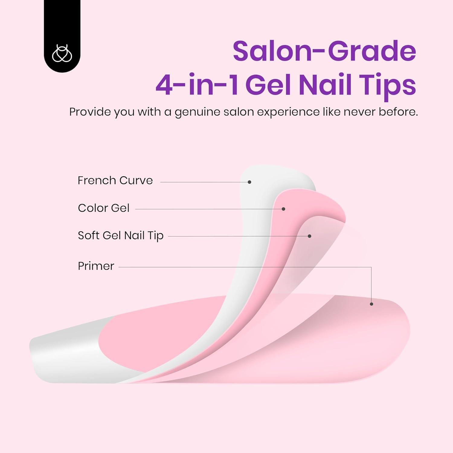 imageBeetles X Press Plus on Nails Kit Summer Pretty Box with Picnic Basket AllinOne Summer French Tips Press on Nails Kit with Nail Gels and Tools Best Gift for Girls Women2025 Limited EditionBMedium Amlond