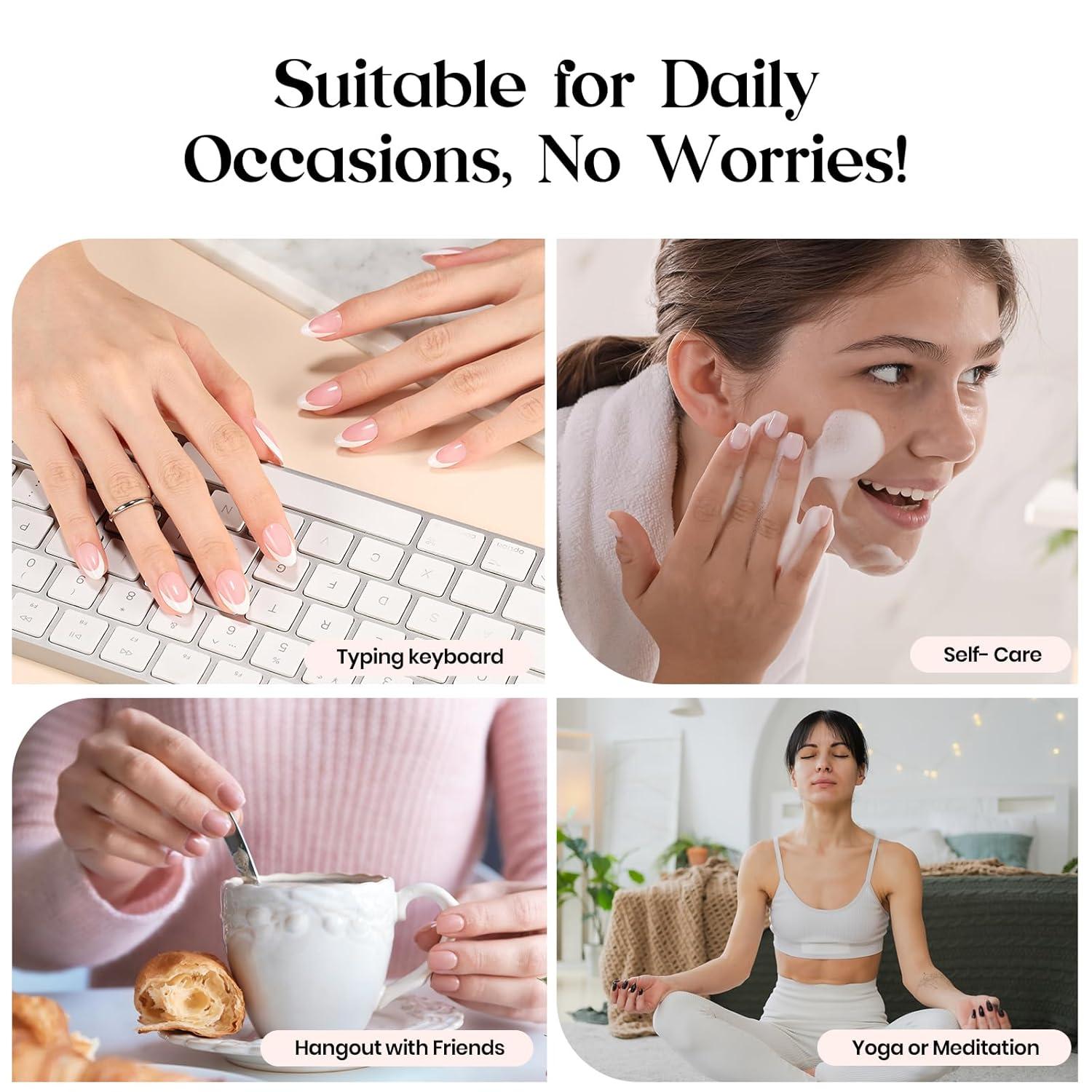 imageBeetles X Press Plus on Nails Kit Summer Pretty Box with Picnic Basket AllinOne Summer French Tips Press on Nails Kit with Nail Gels and Tools Best Gift for Girls Women2025 Limited EditionDShort Square