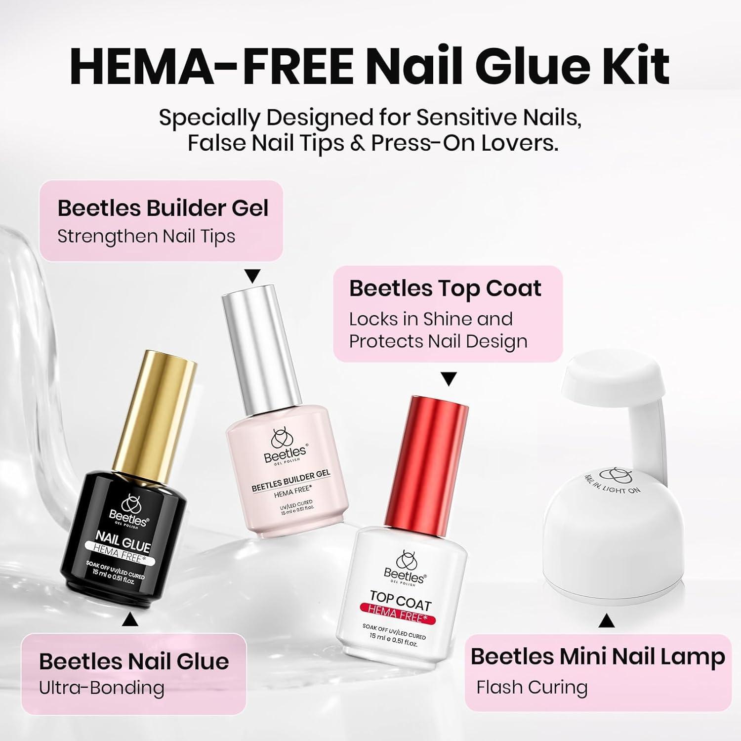 imageBeetles X Press Plus on Nails Kit Summer Pretty Box with Picnic Basket AllinOne Summer French Tips Press on Nails Kit with Nail Gels and Tools Best Gift for Girls Women2025 Limited EditionZHEMAFree Nail Tips Glue Kit