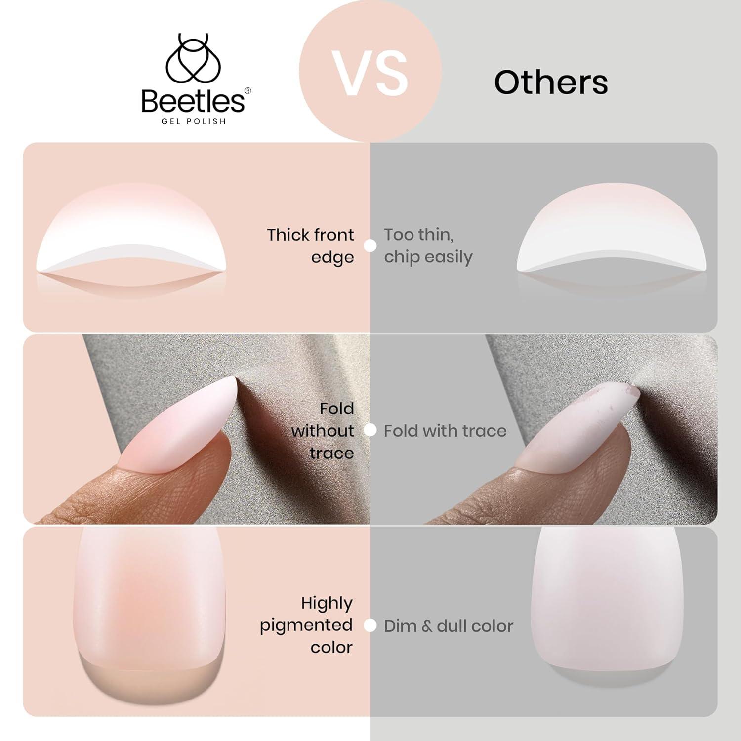 imageBeetles X Press Plus on Nails Kit Summer Pretty Box with Picnic Basket AllinOne Summer French Tips Press on Nails Kit with Nail Gels and Tools Best Gift for Girls Women2025 Limited EditionCShort AlmondCloud Fade