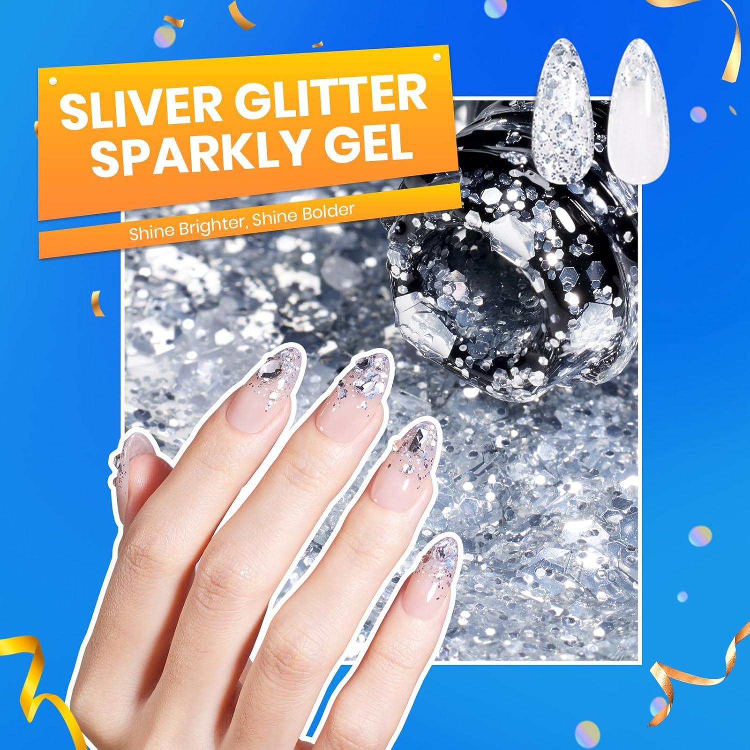 imagebeetles Gel Polish Kit Nude Gray Pink Blue Burgundy Glitter Gel Polish Set Modern Muse Collection with 3Pcs Base Matte Glossy Top Coat Soak off Uv Gel for Women0Transcendent Allure