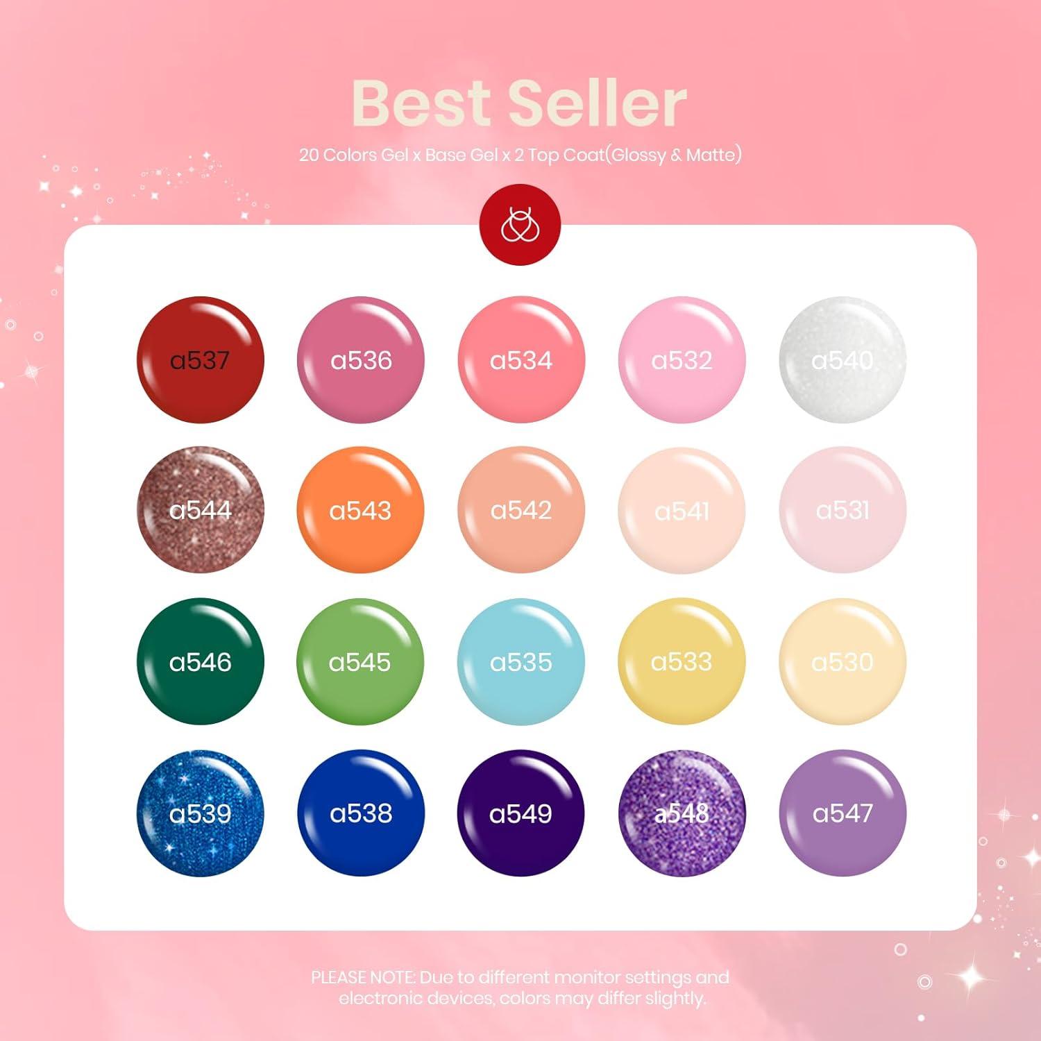 imagebeetles Gel Polish Kit Nude Gray Pink Blue Burgundy Glitter Gel Polish Set Modern Muse Collection with 3Pcs Base Matte Glossy Top Coat Soak off Uv Gel for Women023Pcs Shoujo Manga