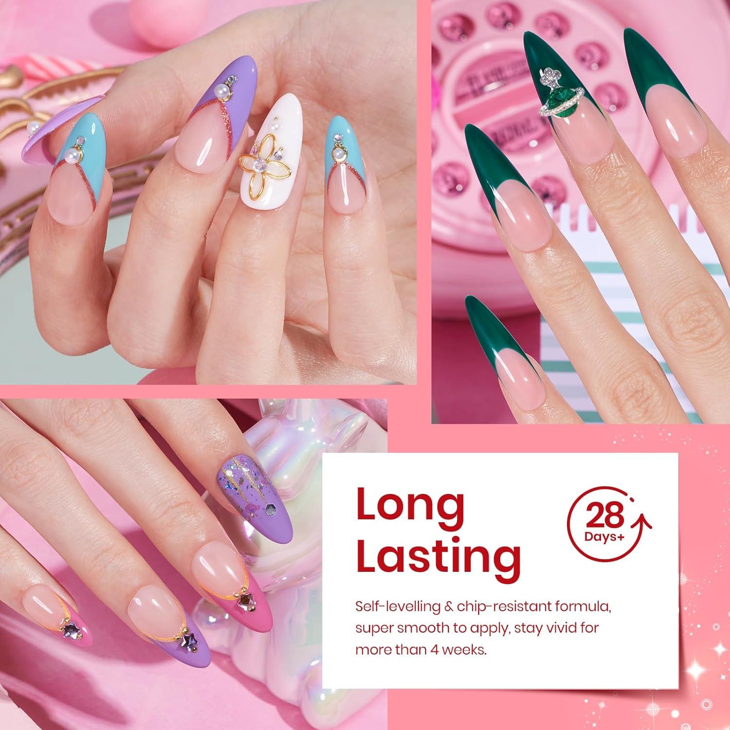 imagebeetles Gel Polish Kit Nude Gray Pink Blue Burgundy Glitter Gel Polish Set Modern Muse Collection with 3Pcs Base Matte Glossy Top Coat Soak off Uv Gel for Women023Pcs Shoujo Manga