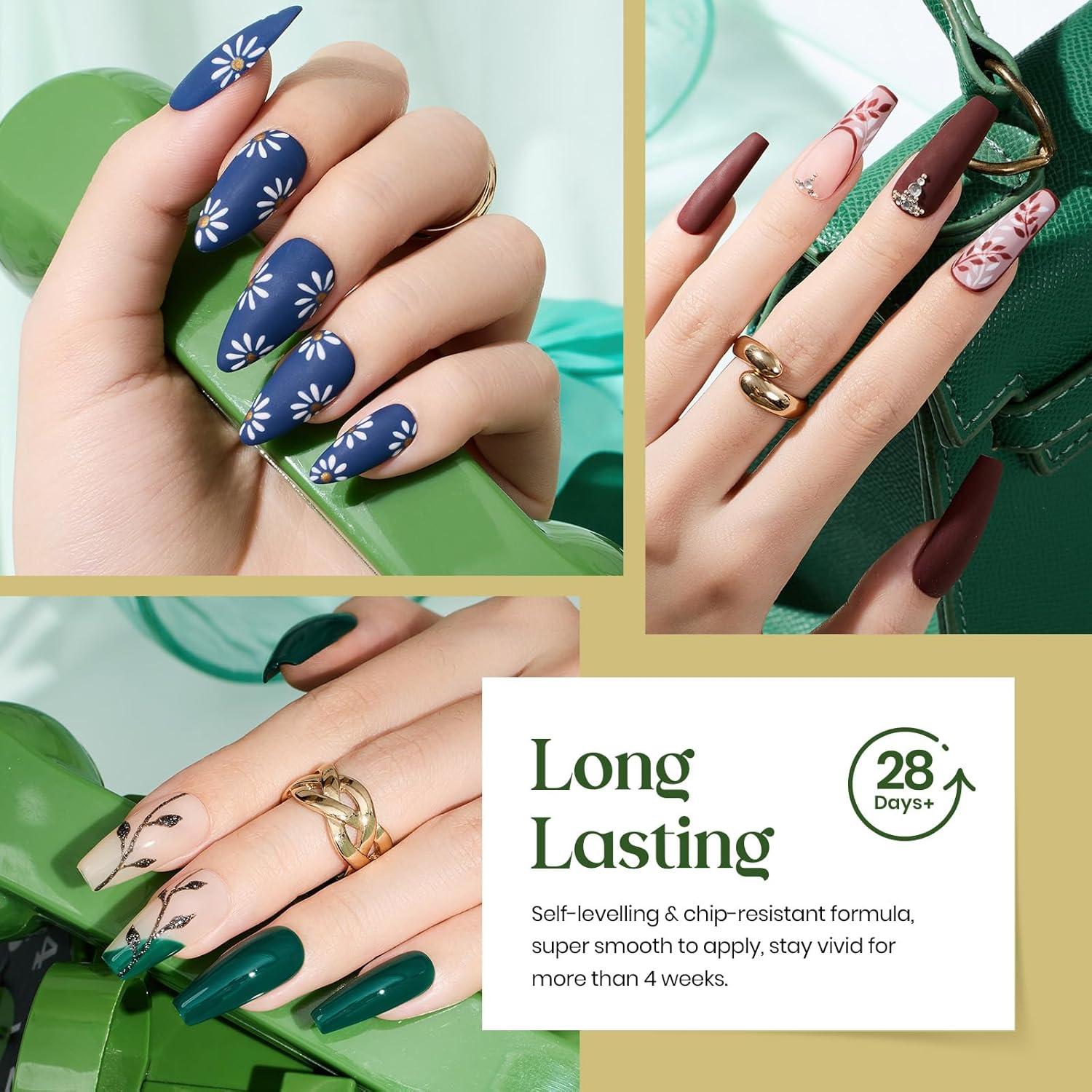 imagebeetles Gel Polish Set  23Pcs Macaroon Color Gel Nail Kit with Glossy Matte Top Coat Base Coat Yellow Pink White Purple Blue Glitter Bright Uv Nails Paradise Pastel Gel Christmas Gifts for Women00 20 Colors Songs for Nature