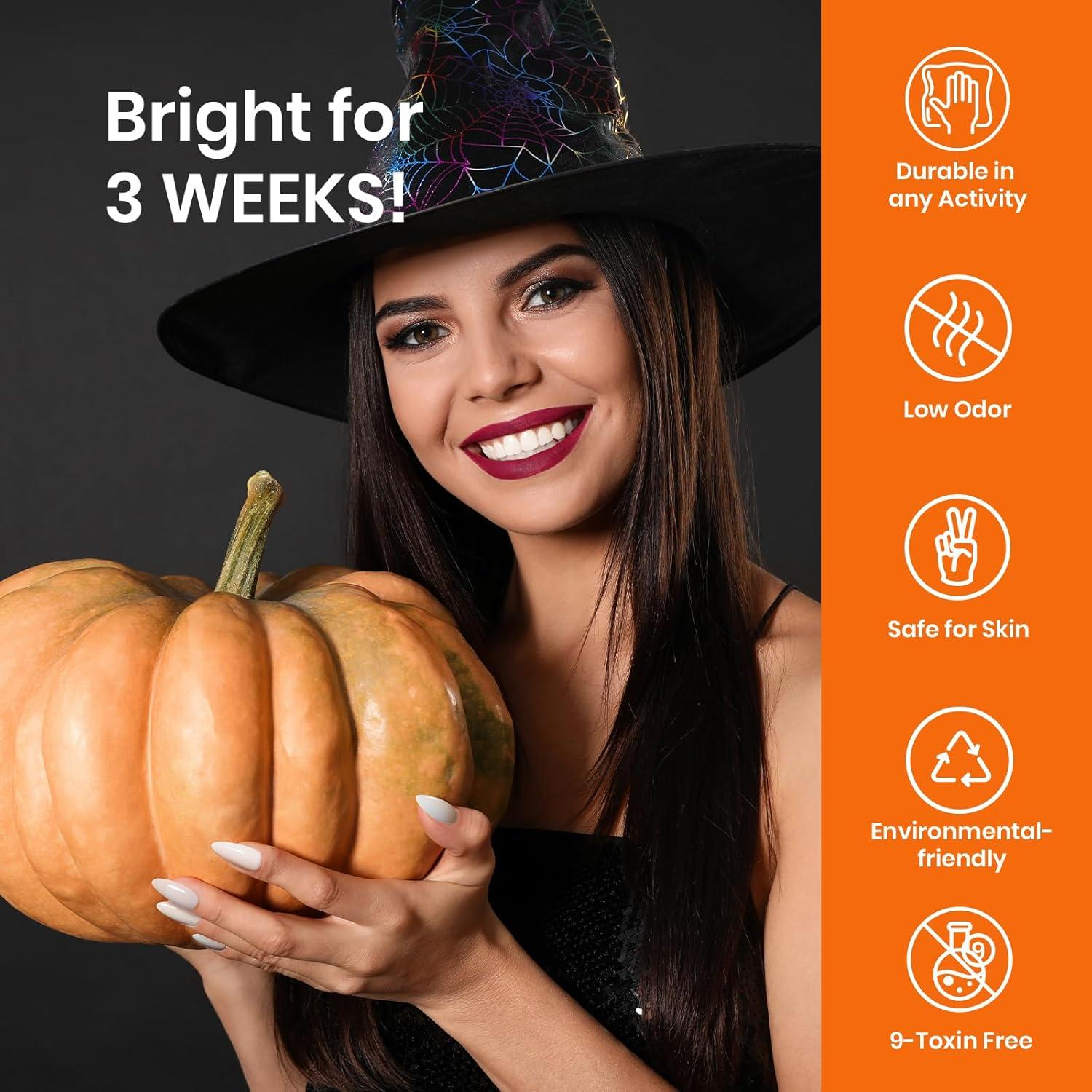 imagebeetles Gel Polish White Gel Liner Nail Art Glow in the Dark Luminous Blue Gel Manicure Halloween Diy Fall Winter Gel Soak Off LED Lamp Needed 1 Pcs 15mL Salon 1Screaming Soul