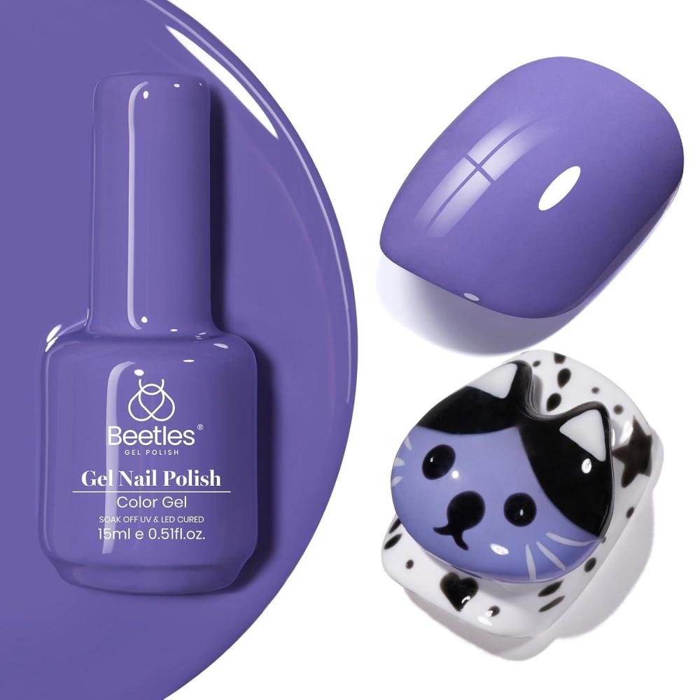 imageBeetles Galaxy Wish Silver Cat Eye Gel Nail Polish  15ML Christmas Silver Glitter Cat Eye Gel Polish with Magnet Soak Off UV Velvet Nail Polish Salon DIY Manicure Winter Gift for Women65Perivinkle