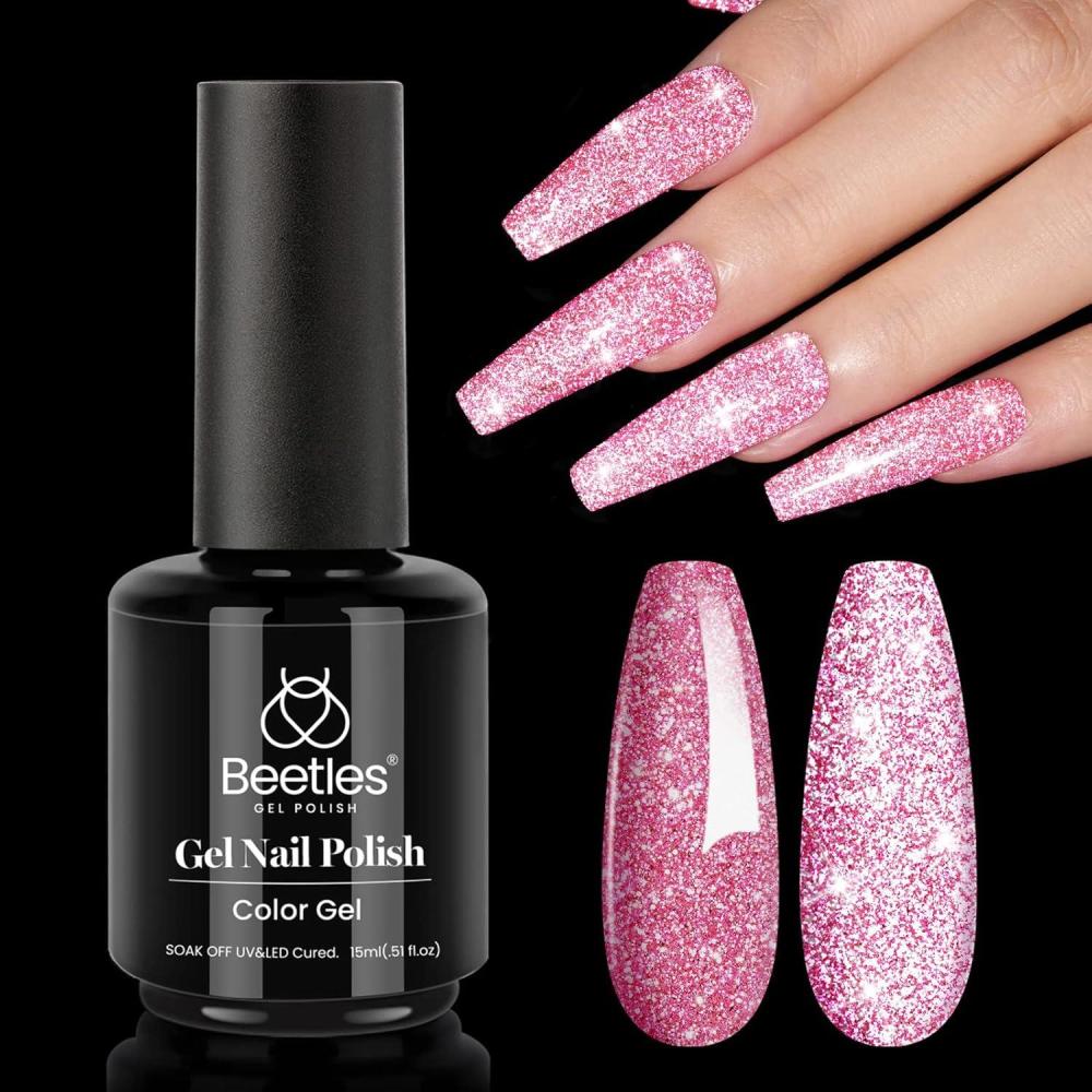 imageBeetles Galaxy Wish Silver Cat Eye Gel Nail Polish  15ML Christmas Silver Glitter Cat Eye Gel Polish with Magnet Soak Off UV Velvet Nail Polish Salon DIY Manicure Winter Gift for WomenFairy Kisses