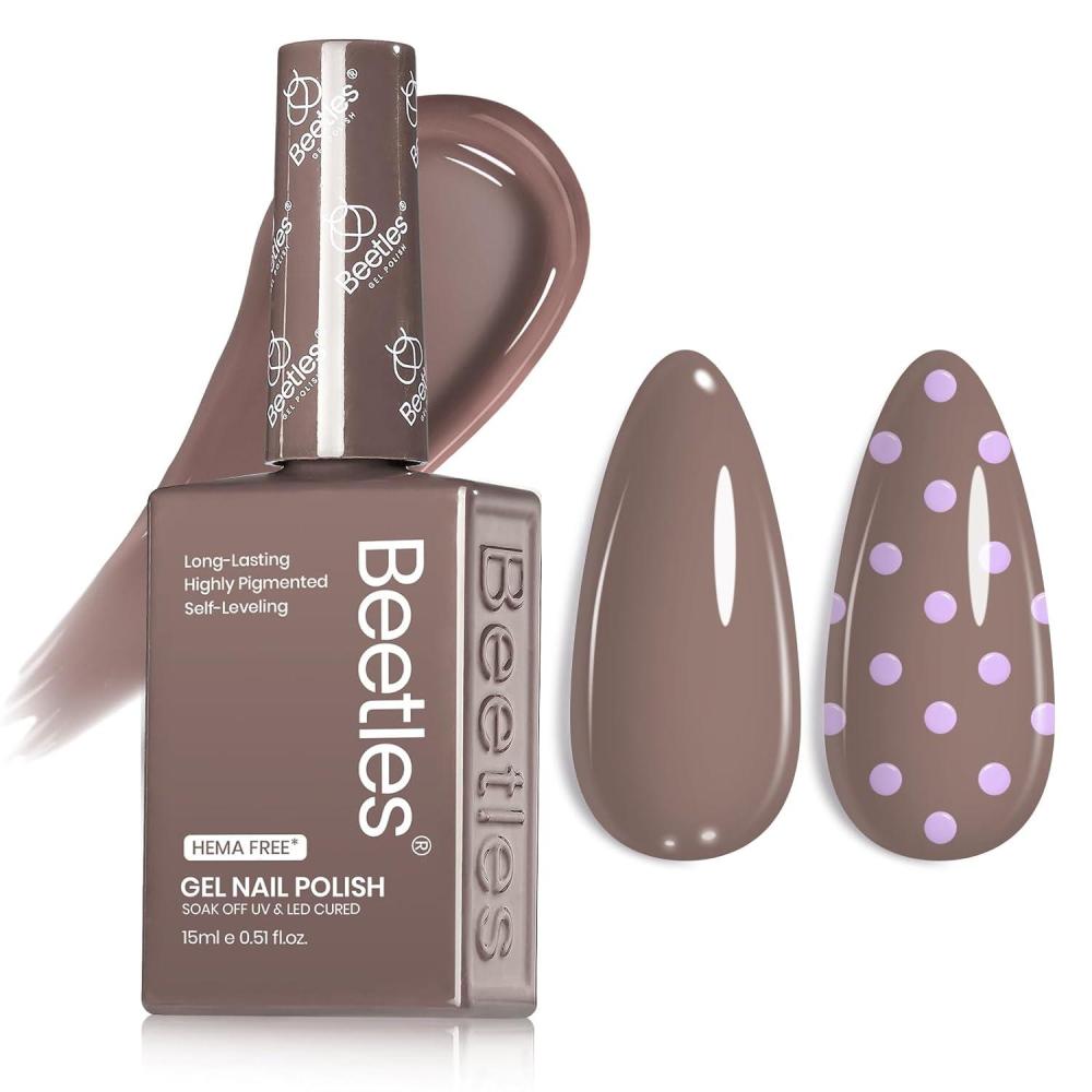 imageBeetles Nude Pink Gel Nail Polish  Misty Rose Jelly Gel Polish Hema Free Natural Nude Pink Nail Polish Nail Concealer Sheer Translucent Effect Soak Off UV Nail Art Manicure Gift for Women 15MLHemaFree Latte Routine