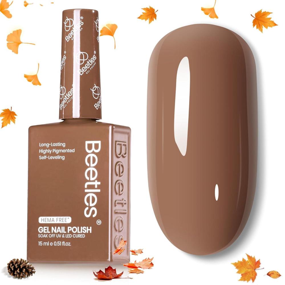 imageBeetles Winter Gel Polish Hema Free Brown Gel Nail Polish Soak Off Uv LED Nail Lamp 15ml DIY Home Manicure Salon Gift for Women Beyonce CaramelHemafree Beyonce Caramel