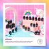 imageBeetles 24 Pcs Summer Rainbow Gel Nail Polish Set Unicorn Collection Neon Yellow Purple Gel Nail Polish with Beetles Gel Nail Polish Set 20 Colors Green Blue Burgundy Purple Brown Gel Polish Glitter