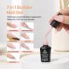 imageBeetles Builder Gel Set12 Colors 7 in 1 Nail Thickening Strengthening Building Apex for Beginner DIY Salon at HomePink Nude Gel Builder Nail Art Design Beauty Gifts for WomenUV ampamp LED Lamp NeededClear Nude Pink Brown Collection