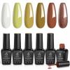 imageBeetles Cat Eye Gel Nail Polish 6 Colors Christmas Cat Eye Glitter Gel Polish Set Neon Red Pink Purple Blue Green with Magnet Velvet Gel Kit Soak Off UV French Nail Art Manicure Gift for WomenGarden Glade 6 Colors Gel Polish Set