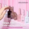 imageBeetles Jelly Gel Nail Polish Set  6 Colors 15ML Full Size Hema Free Nude Pink Brown Milky White Sheer Gel Polish Kit Translucent Effect Soak Off UV Colorful Bottle Gel Gift for WomenMinimal Essence