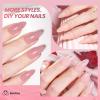 imageBeetles Jelly Gel Nail Polish Set  Ballet Dress Jelly Gel Polish 6 Colors Milky Pink Nude Pink Sheer Gel Nail Kit Transparent Effect Soak Off UV DIY Manicure French Nail Art Gifts for Women000Understated Grace